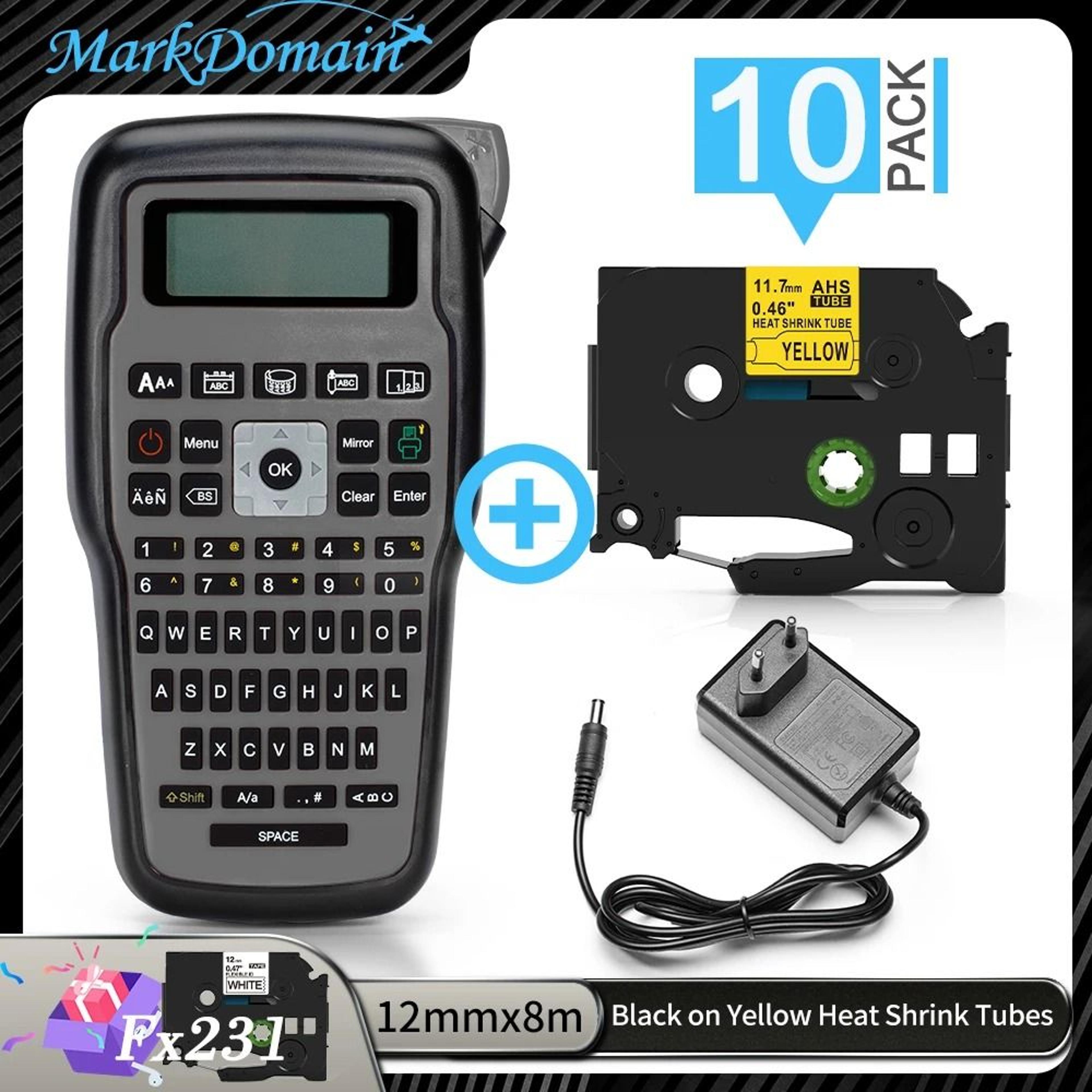 E1000 PRO Industrial Thermal Label Maker Printer For Heat Shrink Tubes  TZe Tapes With QWERTY Keybo 19