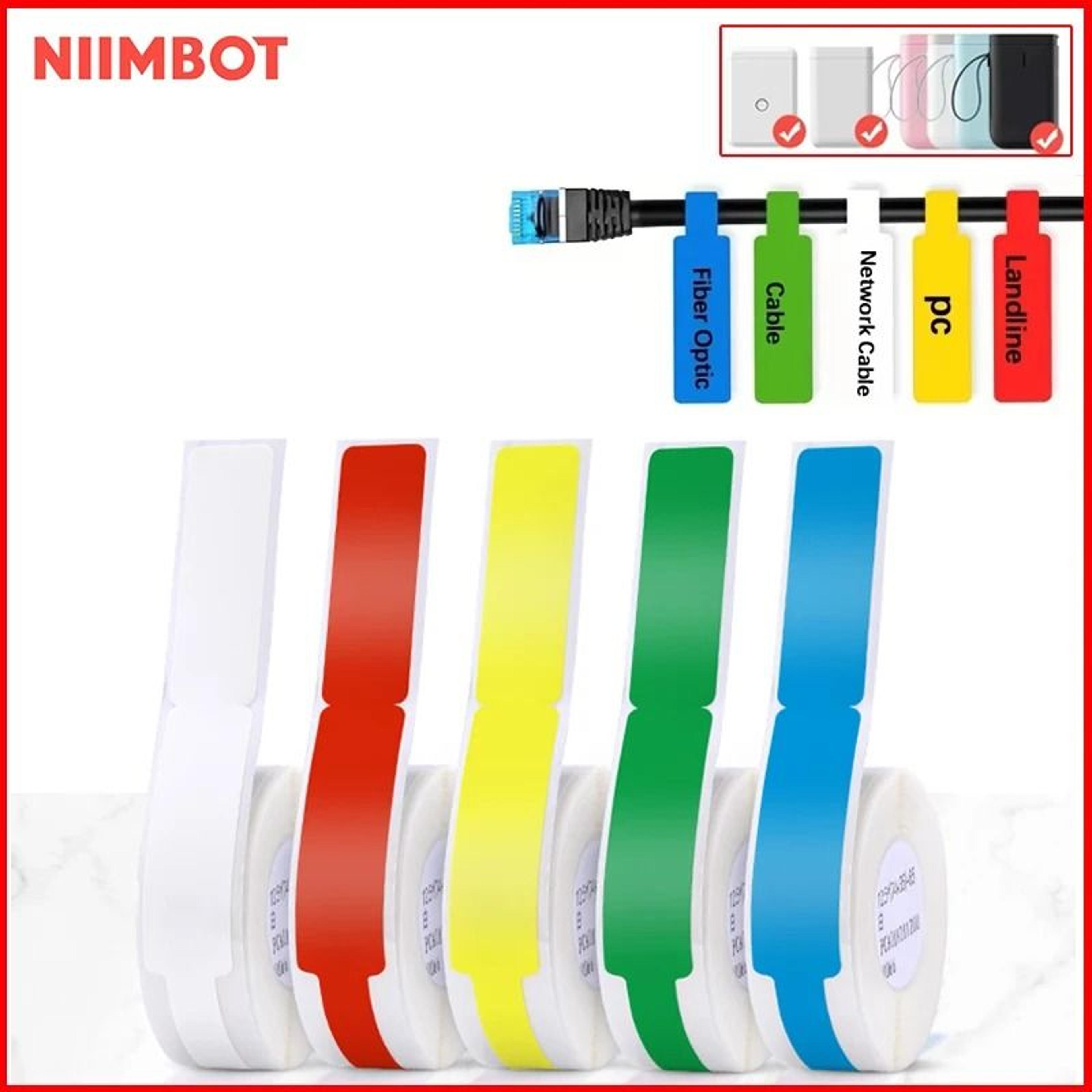 niimbot d11 & d110 color cable labels waterproof self-adhesive thermal sticker roll for jewelry tagging