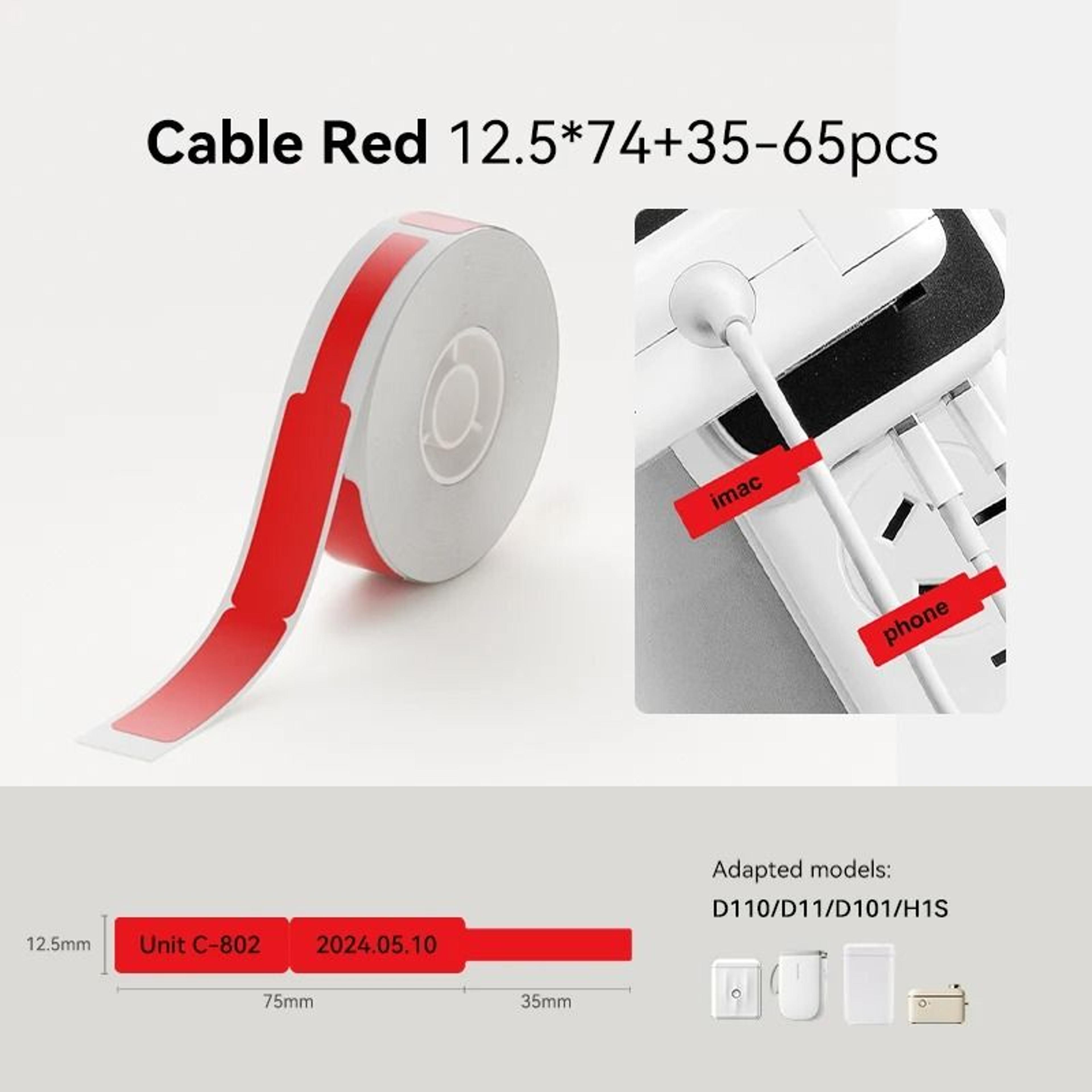 NIIMBOT D11  D110 Color Cable Labels Waterproof SelfAdhesive Thermal Sticker Roll For Jewelry Taggi 9