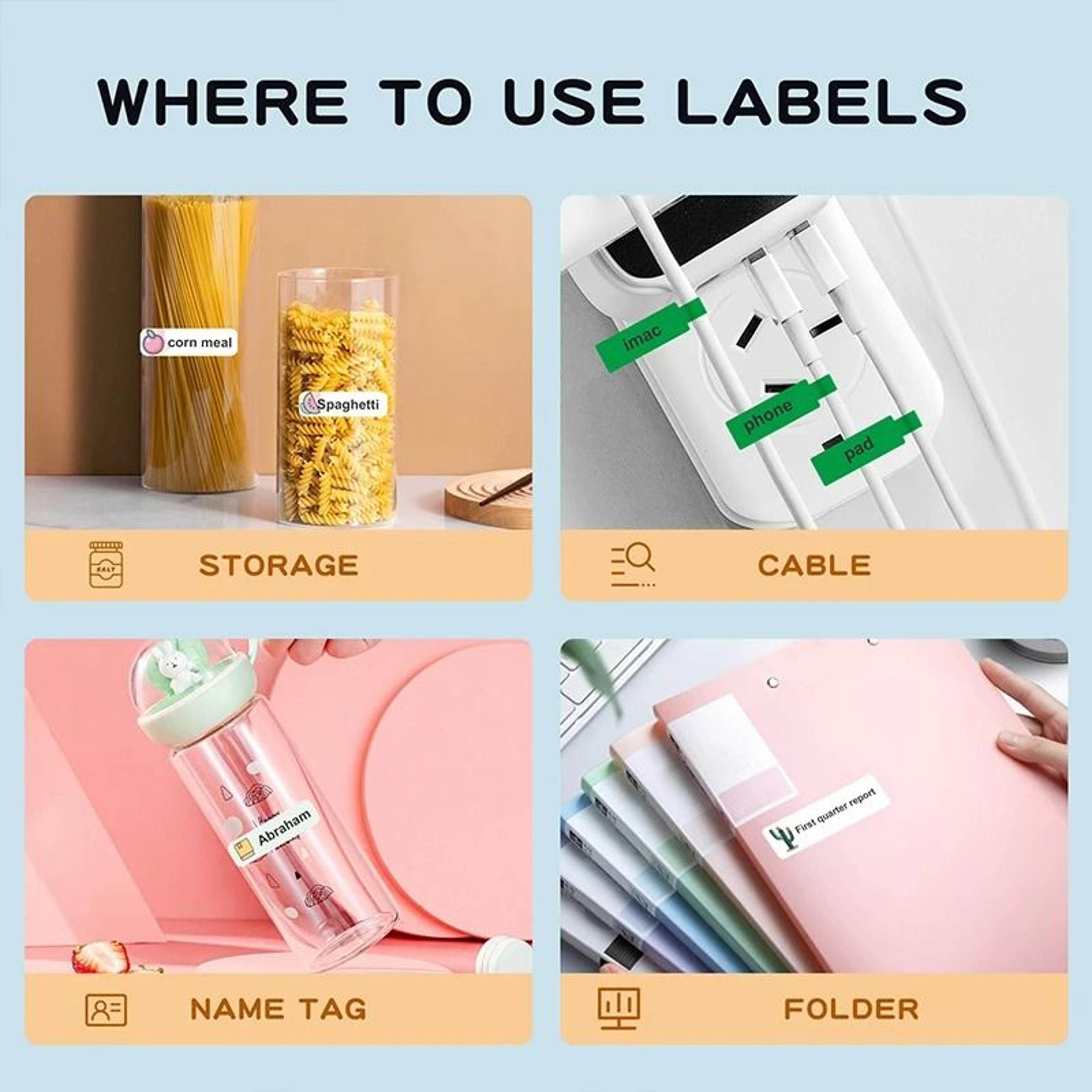 NIIMBOT D11  D110 Color Cable Labels Waterproof SelfAdhesive Thermal Sticker Roll For Jewelry Taggi 4