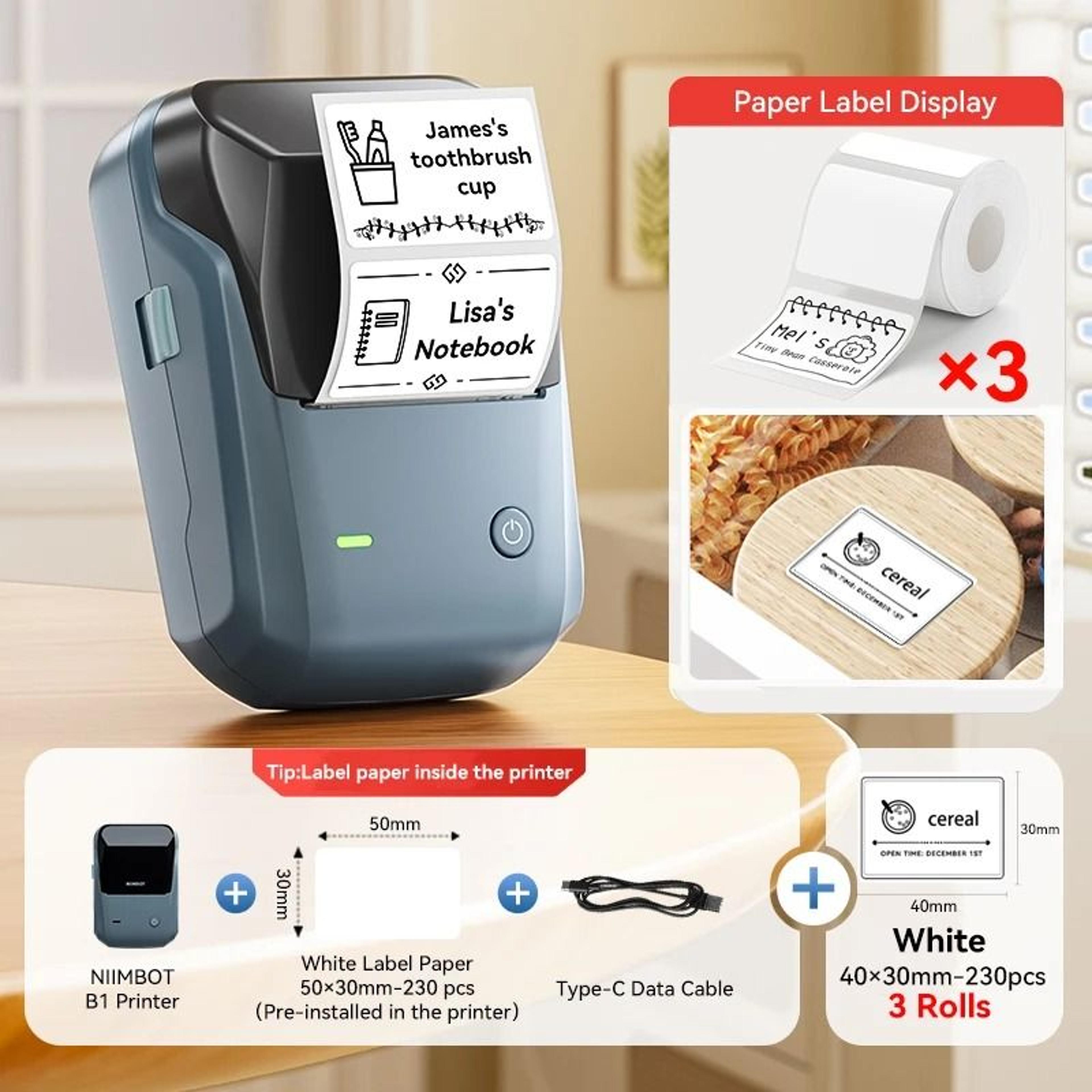 NIIMBOT B1 Wireless Thermal Label Printer 2050mm Inkless Price  Barcode Tag Machine For Small Busin 11