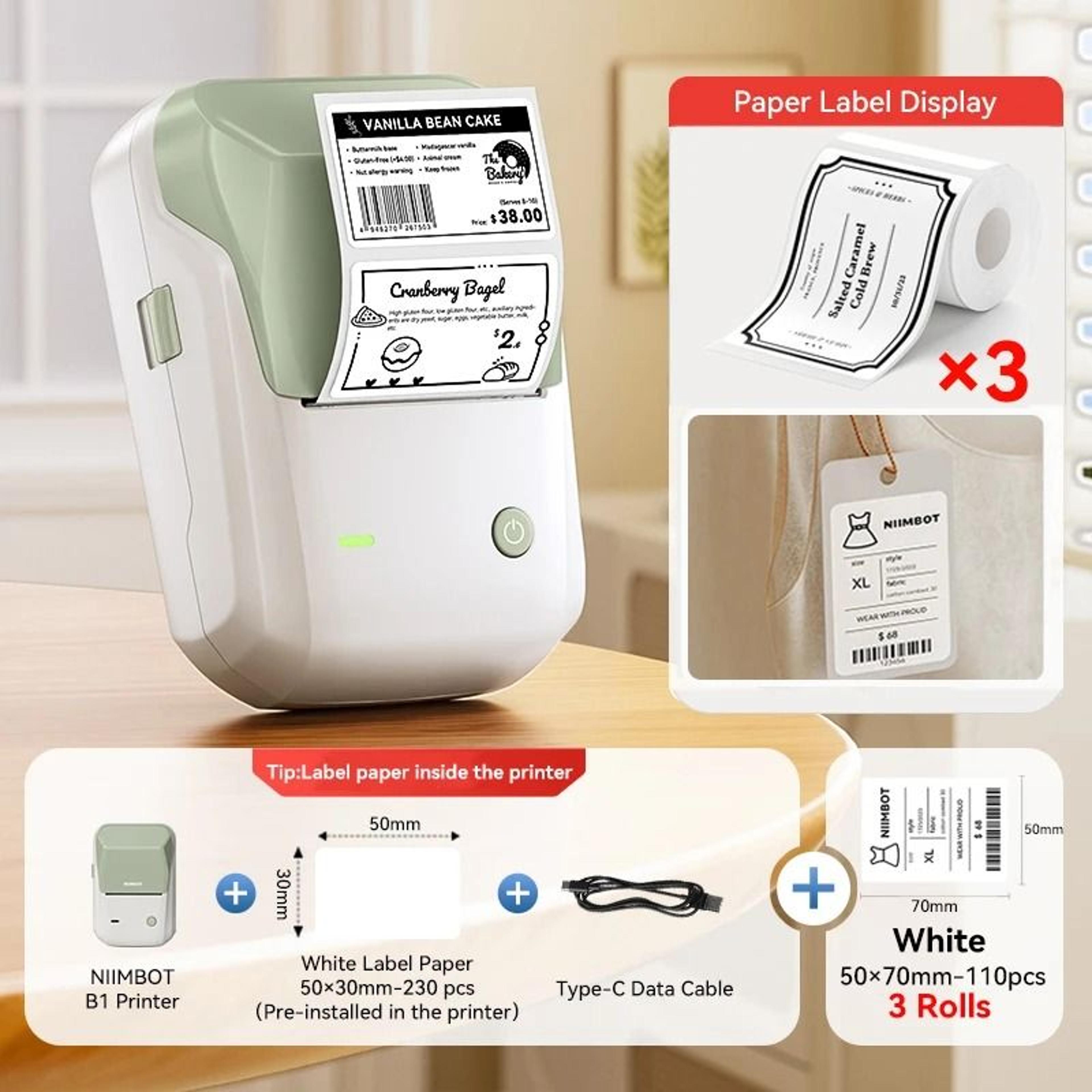 NIIMBOT B1 Wireless Thermal Label Printer 2050mm Inkless Price  Barcode Tag Machine For Small Busin 23