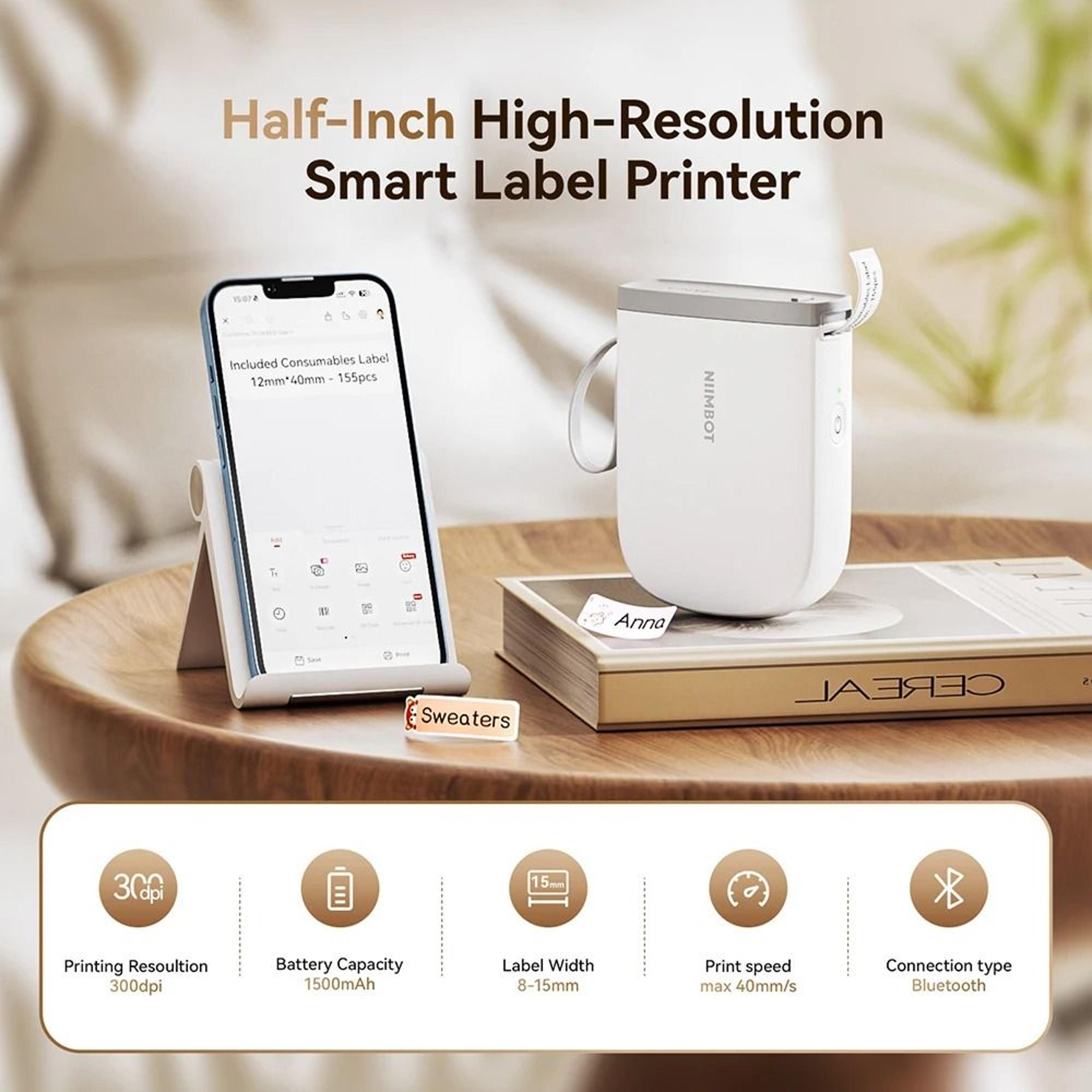 New Version NIIMBOT D11 Portable Thermal Label Printer Wireless Sticker Maker For Home  Office 4