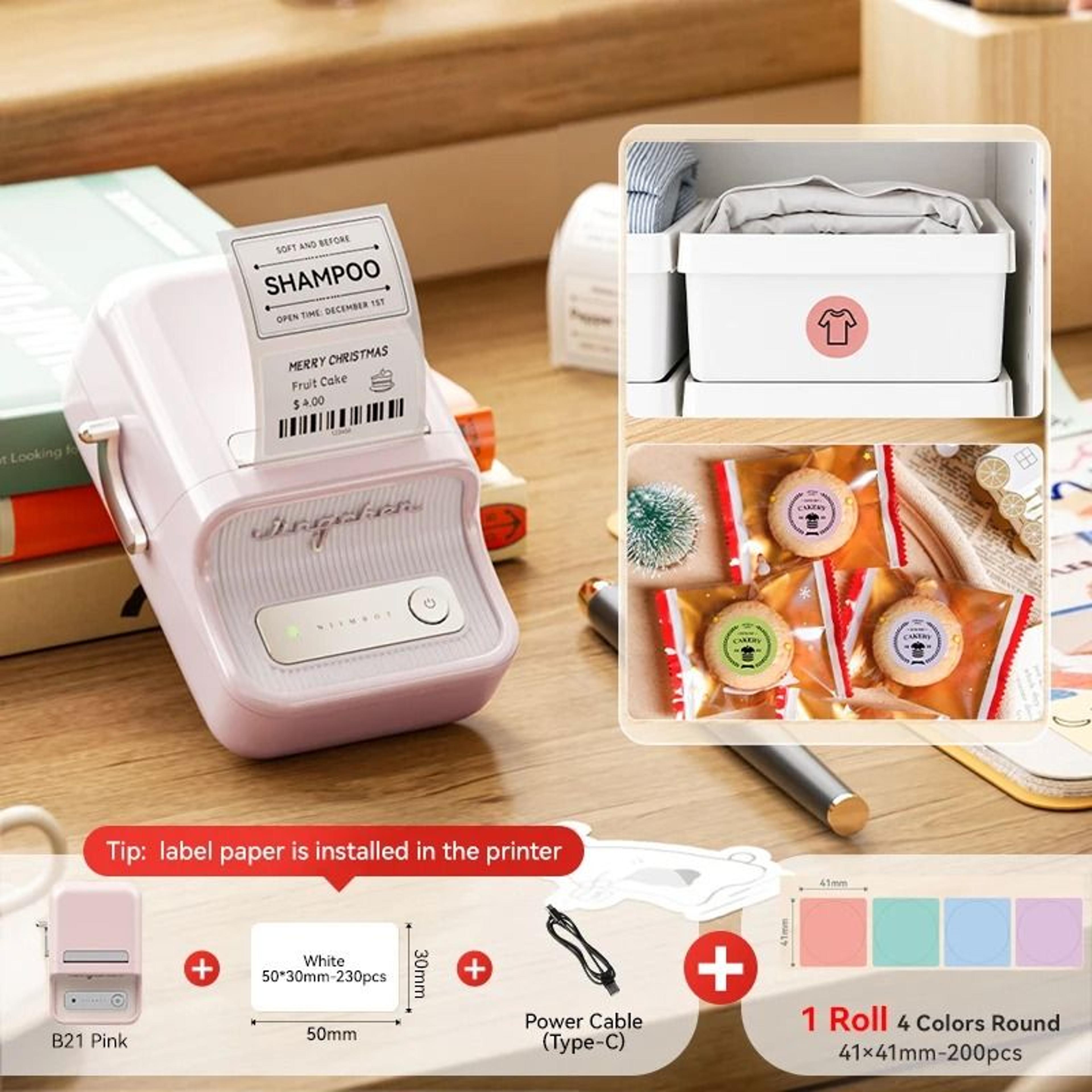 NIIMBOT Portable Home Wireless Thermal Label Printer 2050mm Width Inkless Sticker Maker For Phone   13