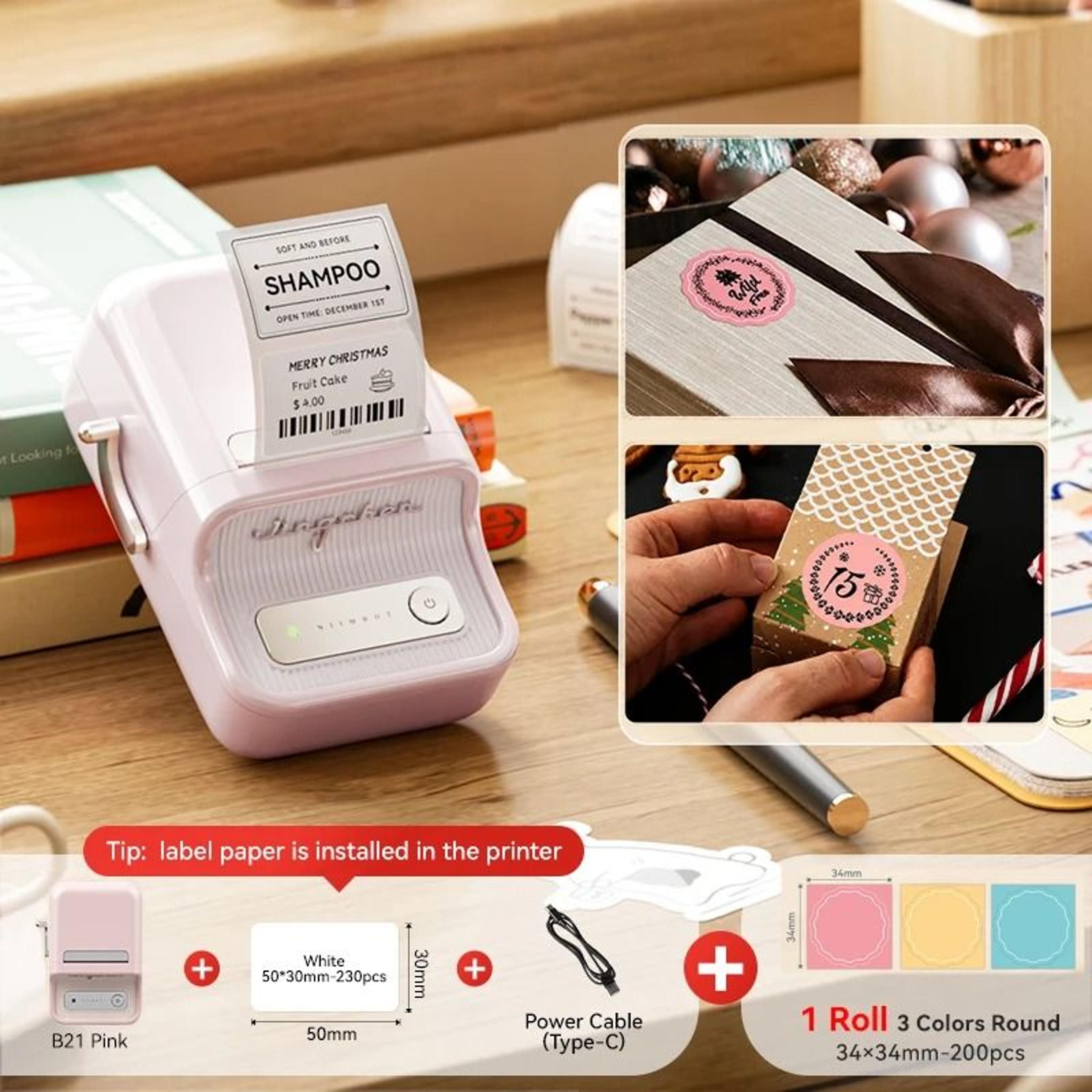 NIIMBOT Portable Home Wireless Thermal Label Printer 2050mm Width Inkless Sticker Maker For Phone   12