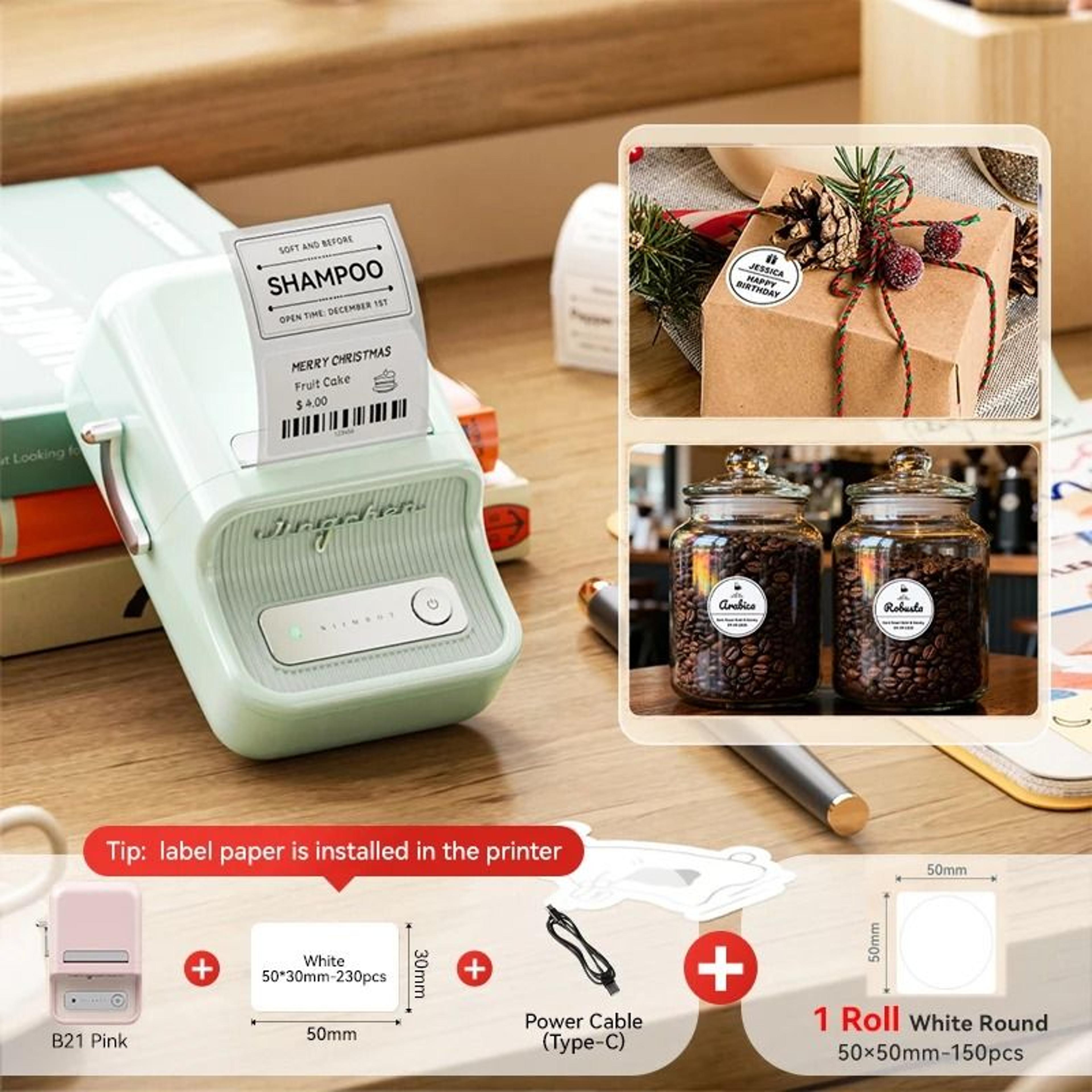 NIIMBOT Portable Home Wireless Thermal Label Printer 2050mm Width Inkless Sticker Maker For Phone   17