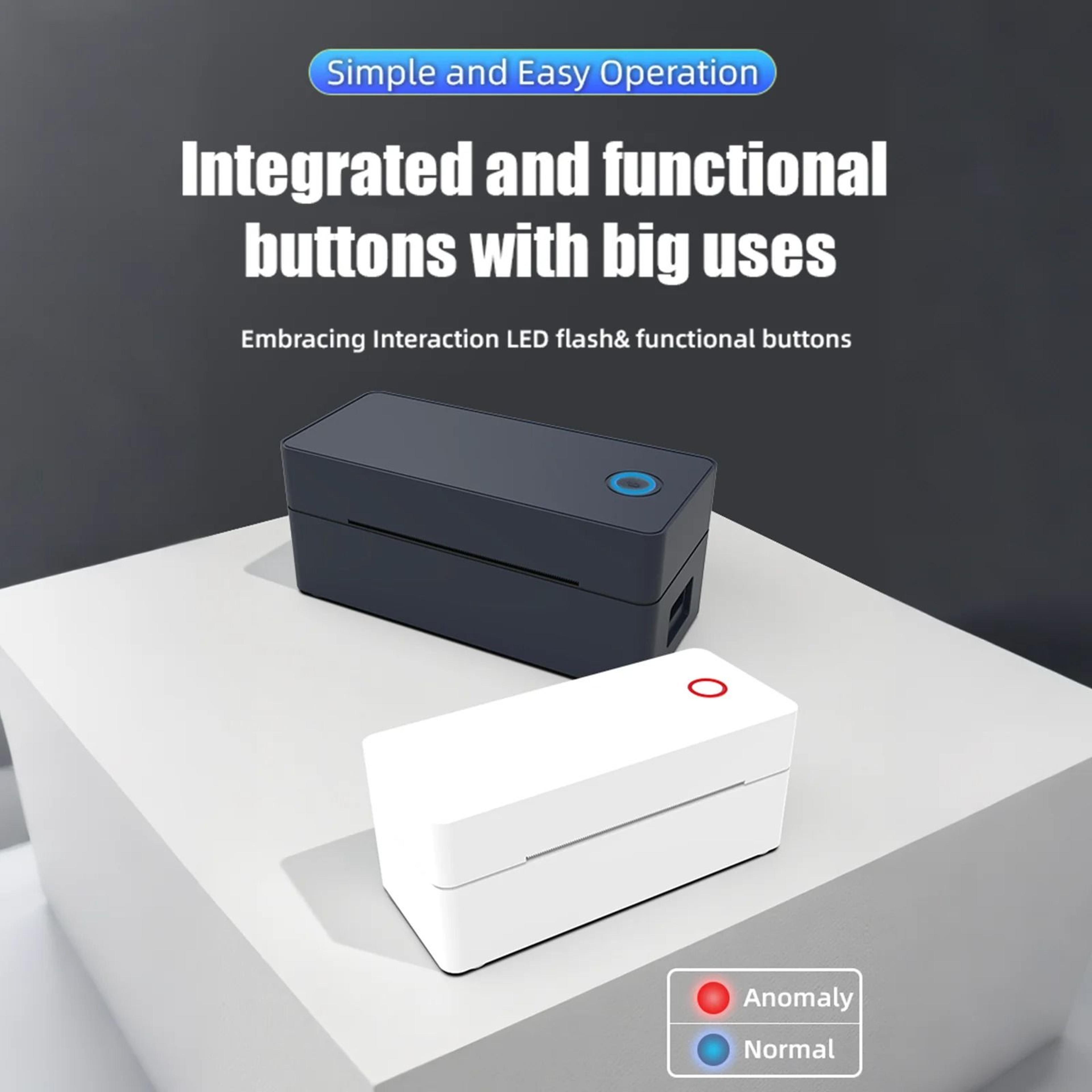 4x6 wireless bluetooth thermal shipping label printer compatible with iphone, android, mac & windows