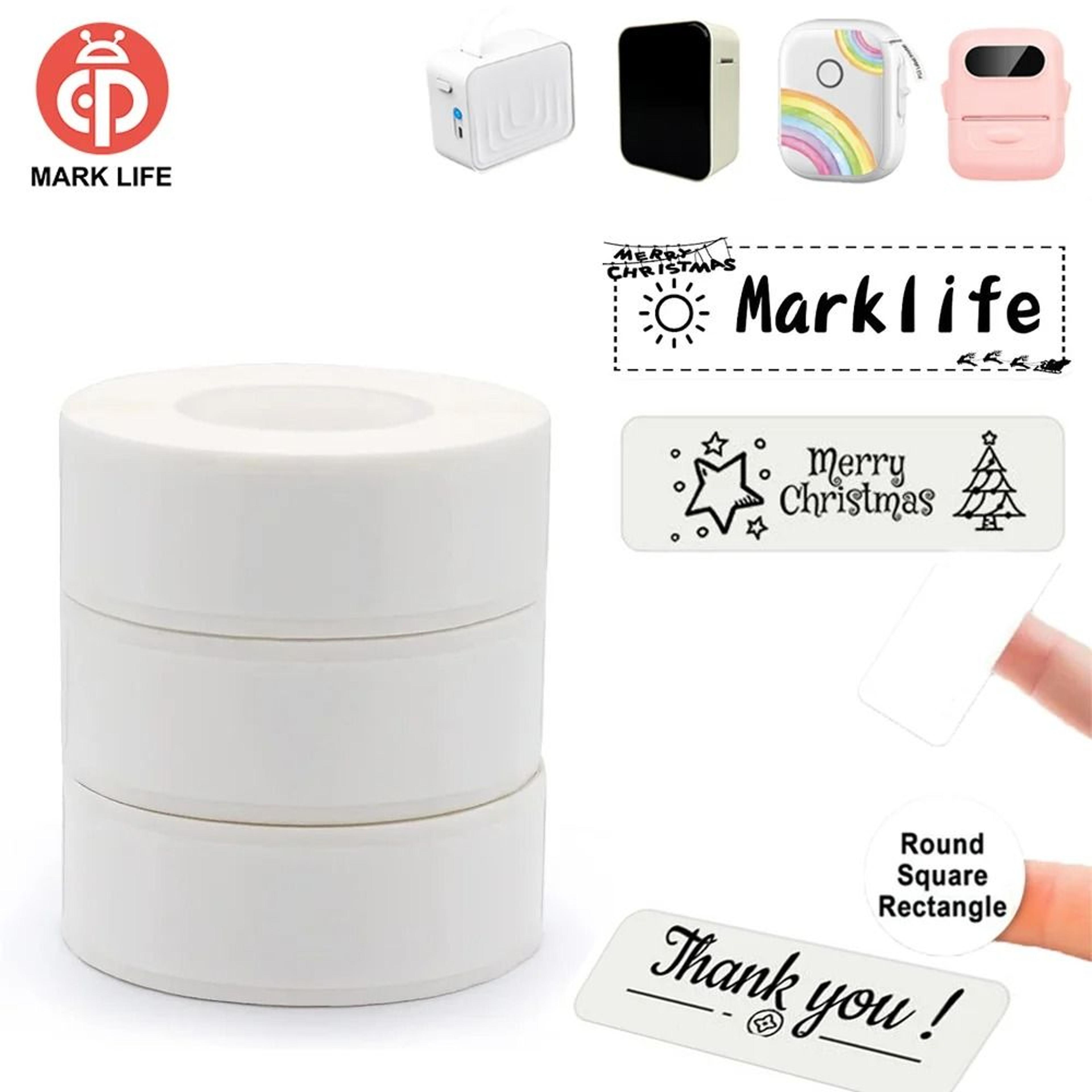 thermal label paper adhesive sticker rolls self-adhesive set for p15, p12, m1 & p50 mini portable printers