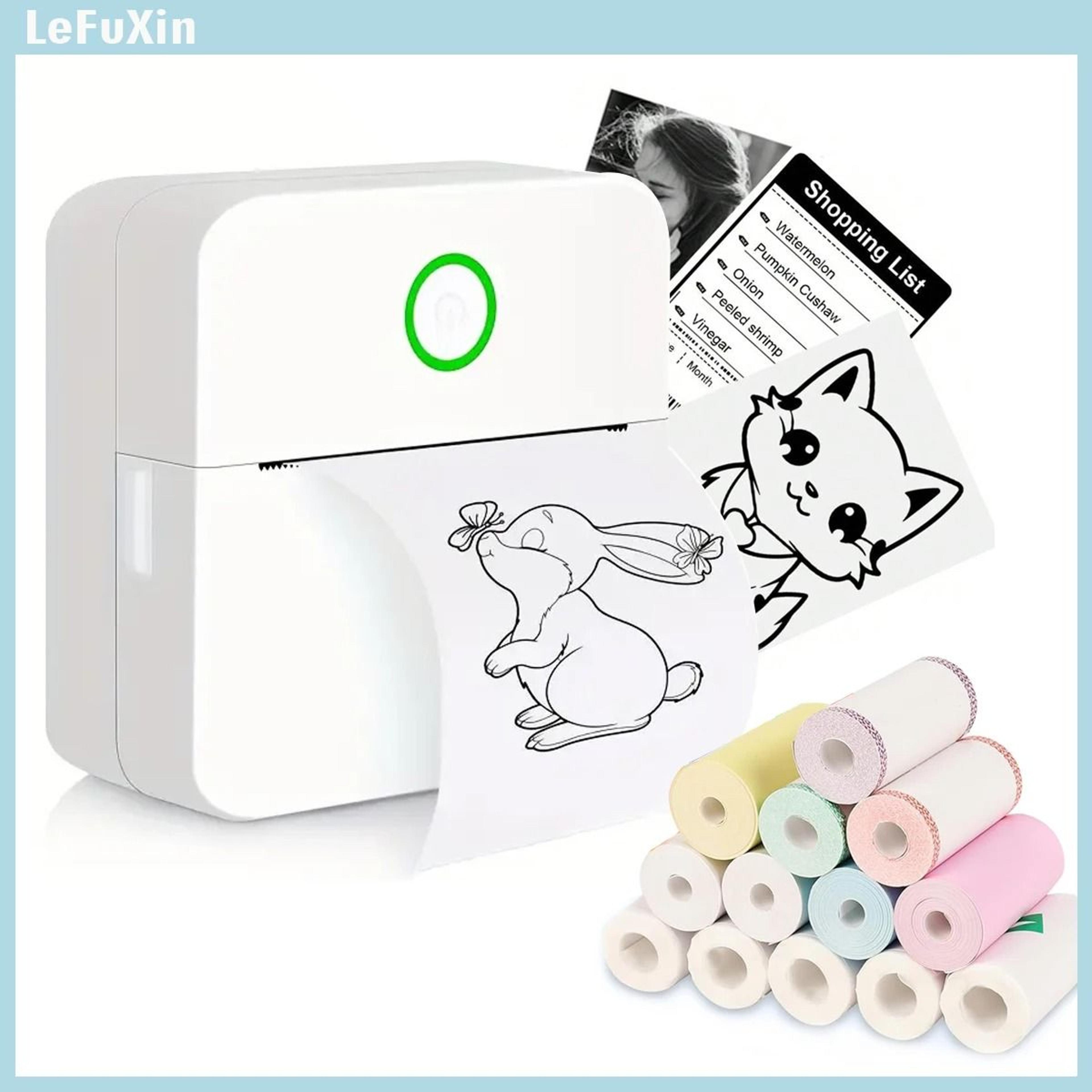 mini portable bluetooth pocket thermal sticker printer inkless receipt & photo journal note maker