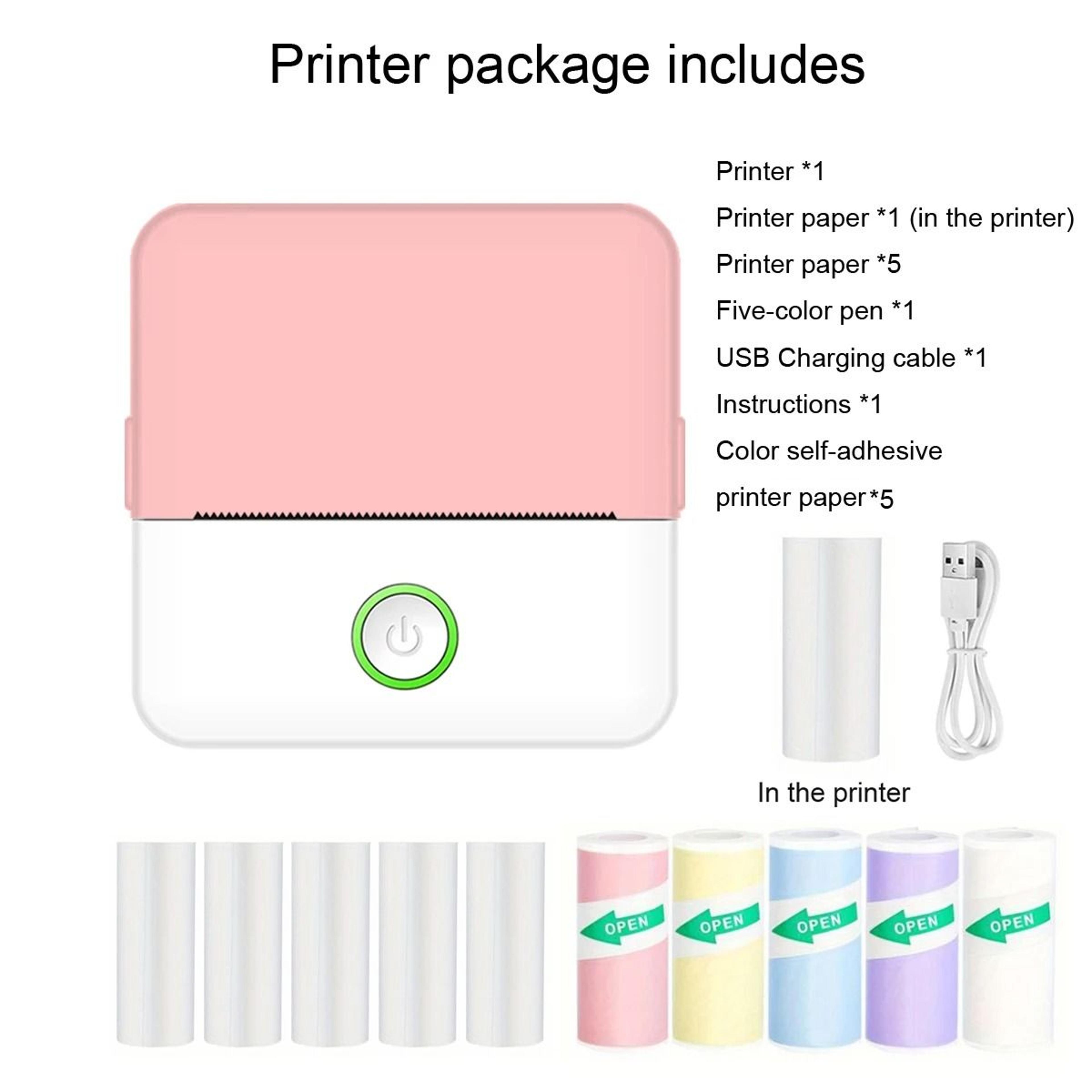 Mini Portable Bluetooth Pocket Thermal Sticker Printer Inkless Receipt  Photo Journal Note Maker 10