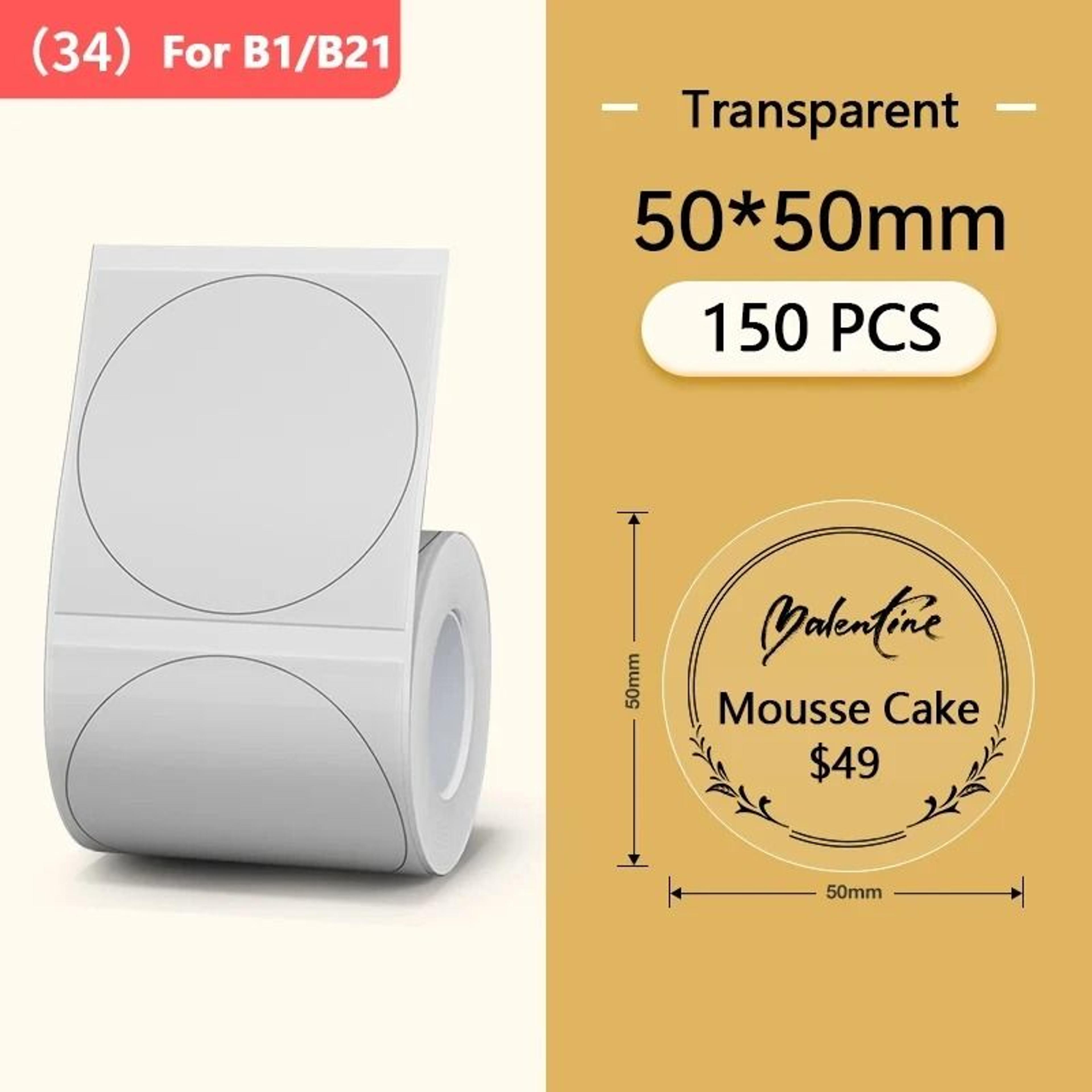 NIIMBOT Round Color Thermal Label Stickers Waterproof SelfAdhesive Rolls For NIIMBOT B1 B21  B3S Pr 11