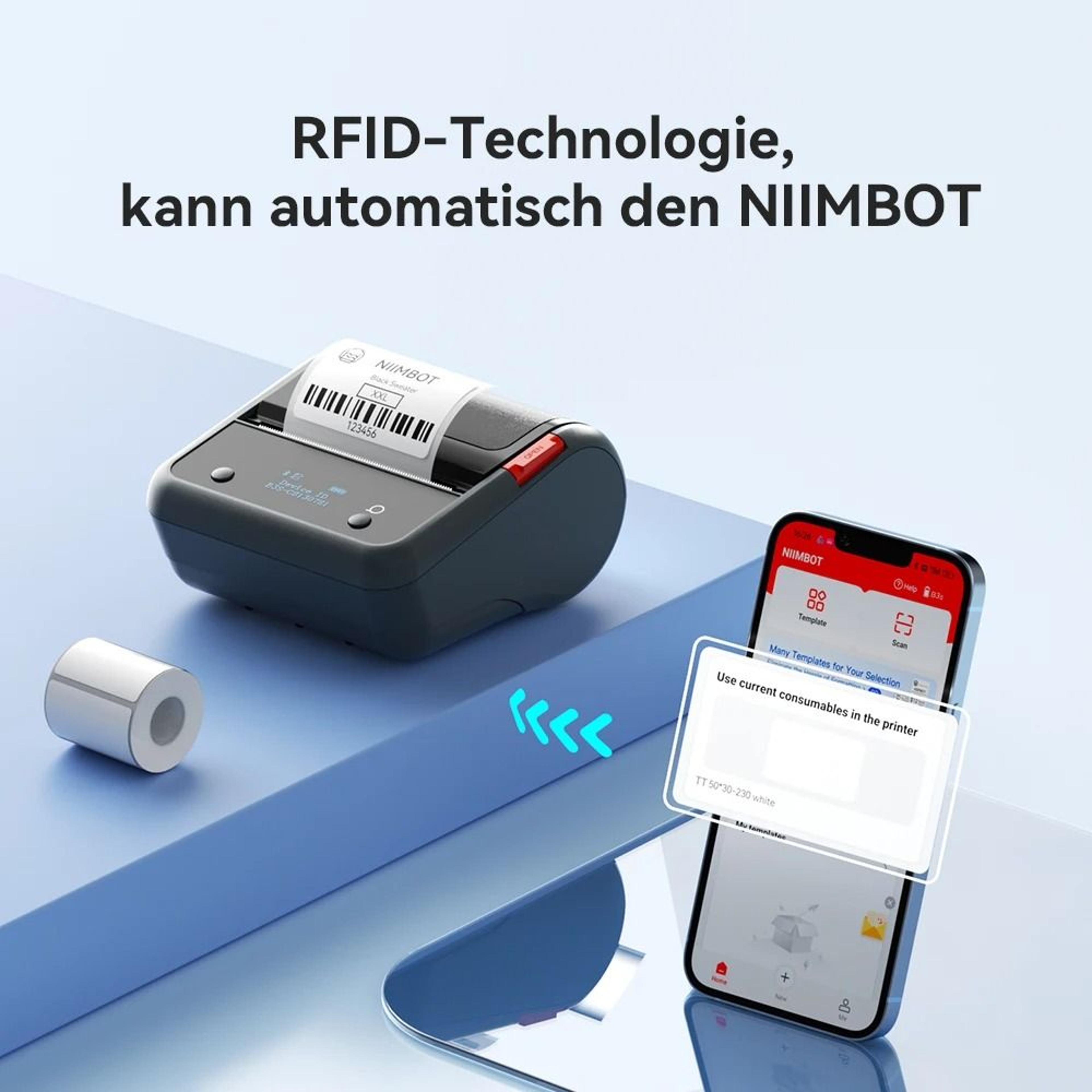 NIIMBOT B3S Wireless Thermal Label Printer 3 Inch Business Jewelry Barcode Sticker Maker For Phone  4