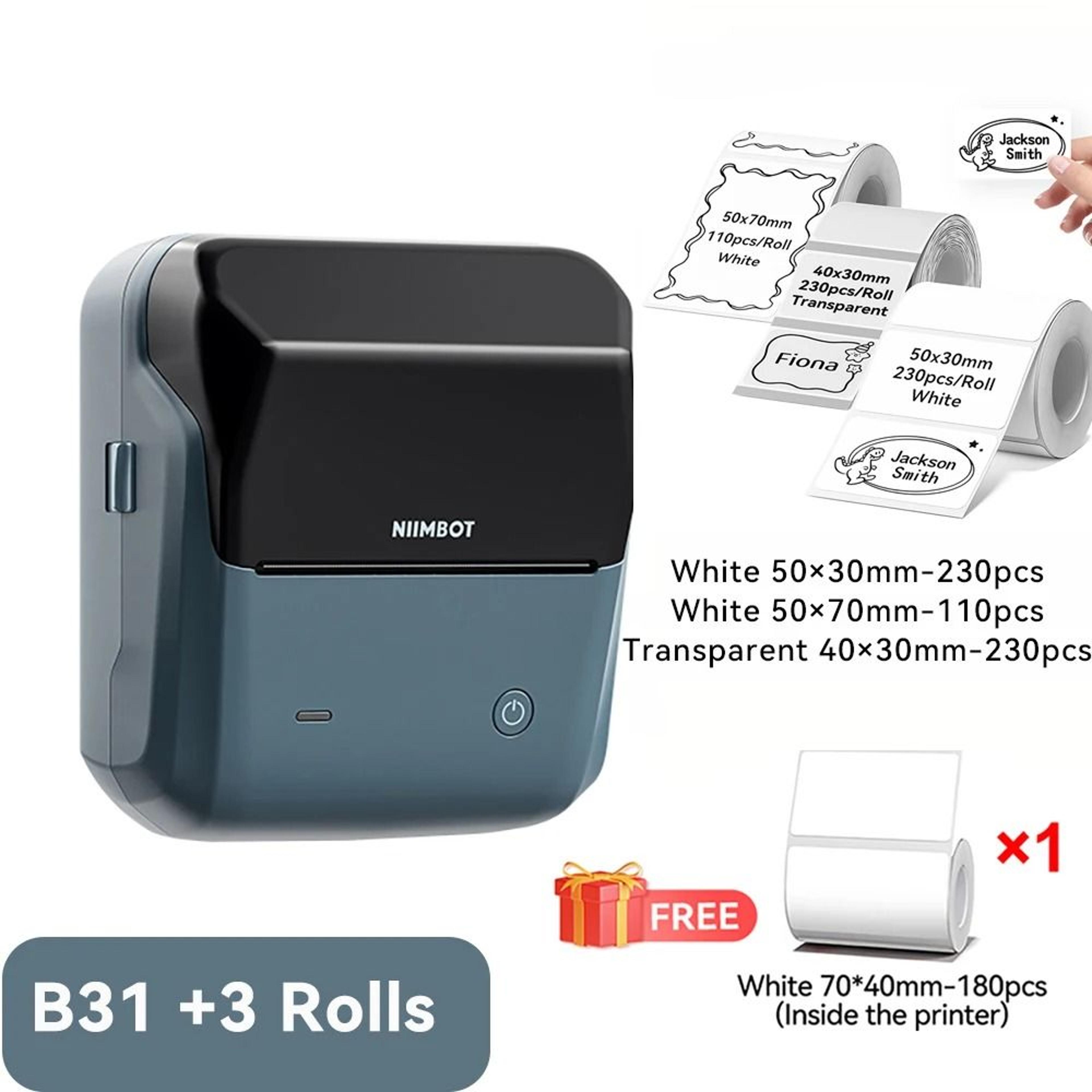 NIIMBOT B31 Wireless Thermal Label Printer 20mm75mm Portable Business Barcode Clothing Jewelry Stic 10