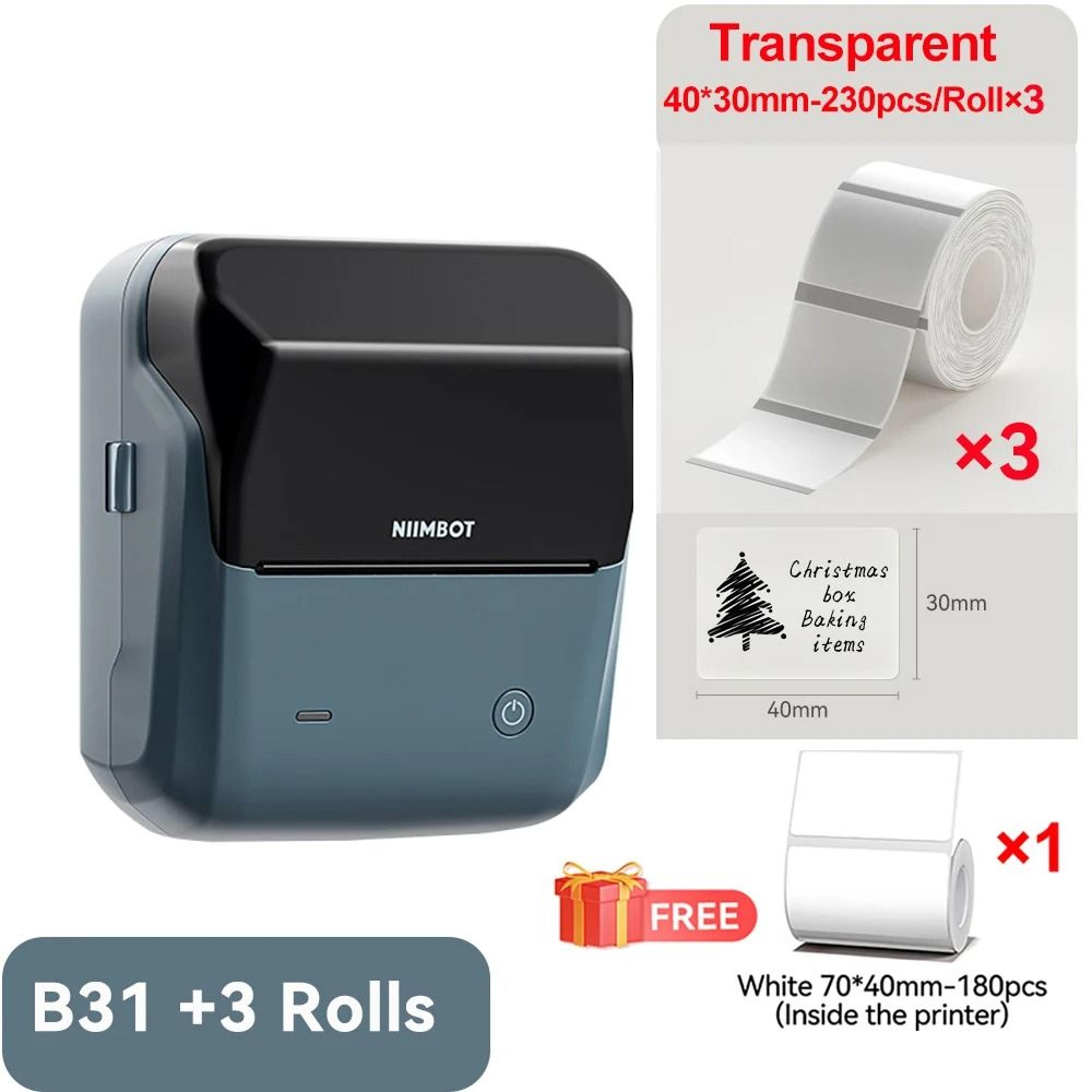 NIIMBOT B31 Wireless Thermal Label Printer 20mm75mm Portable Business Barcode Clothing Jewelry Stic 14