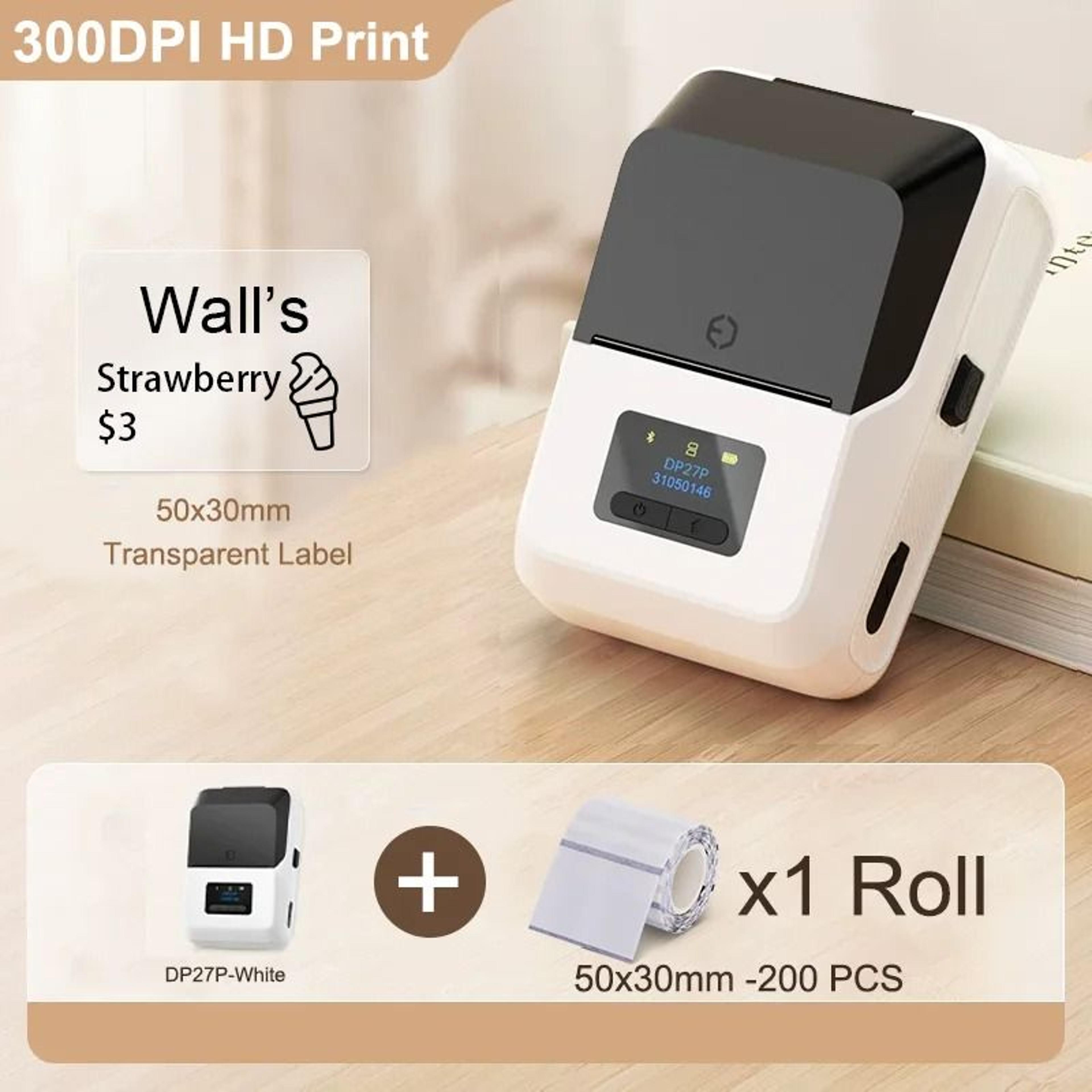 DETONGER DP27P 300 DPI HD Wireless Thermal Label Printer Inkless Sticker Maker For Jewelry Cable Ta 16