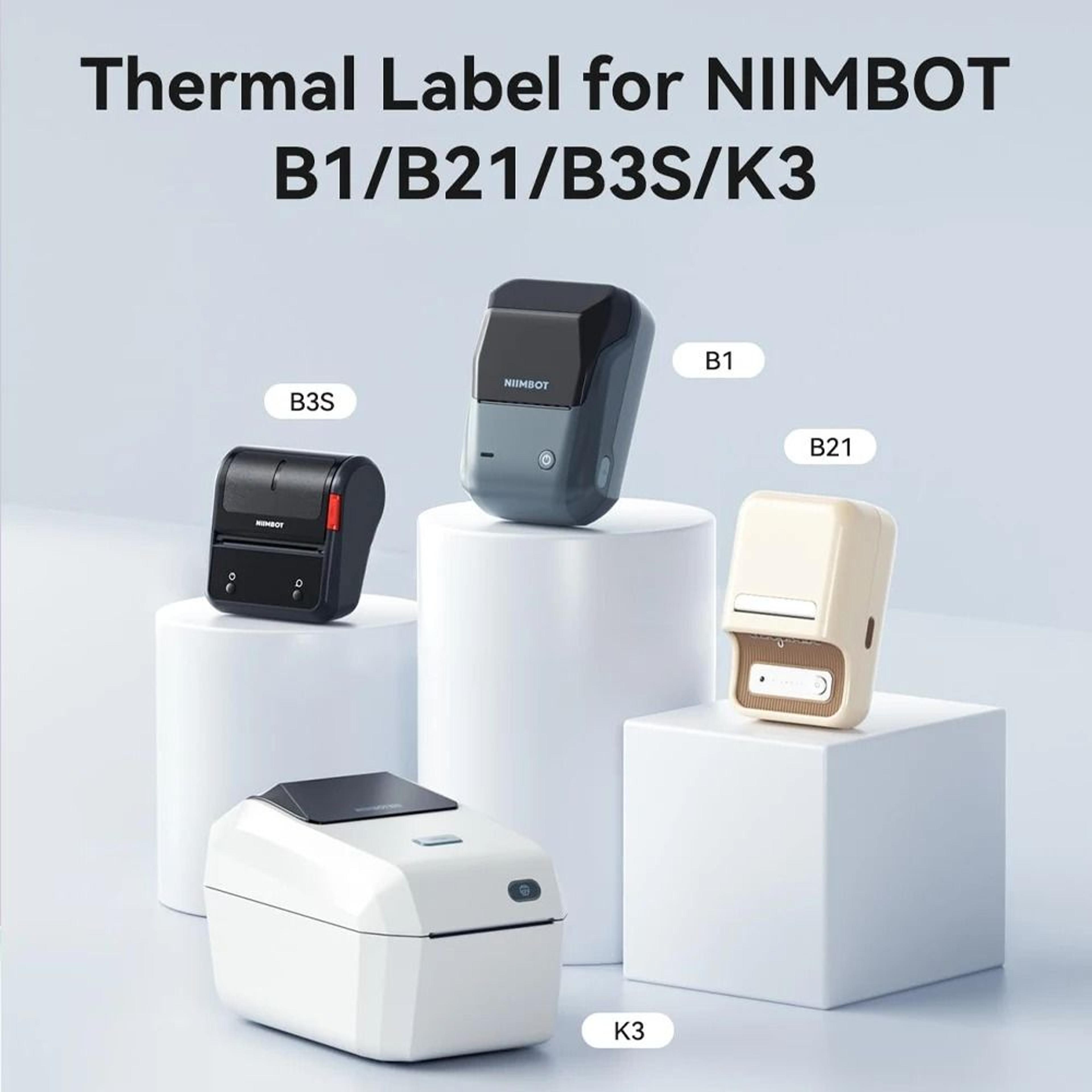 NIIMBOT White Color  Transparent SelfAdhesive Thermal Label Rolls For NIIMBOT B1  B21 Printers 2