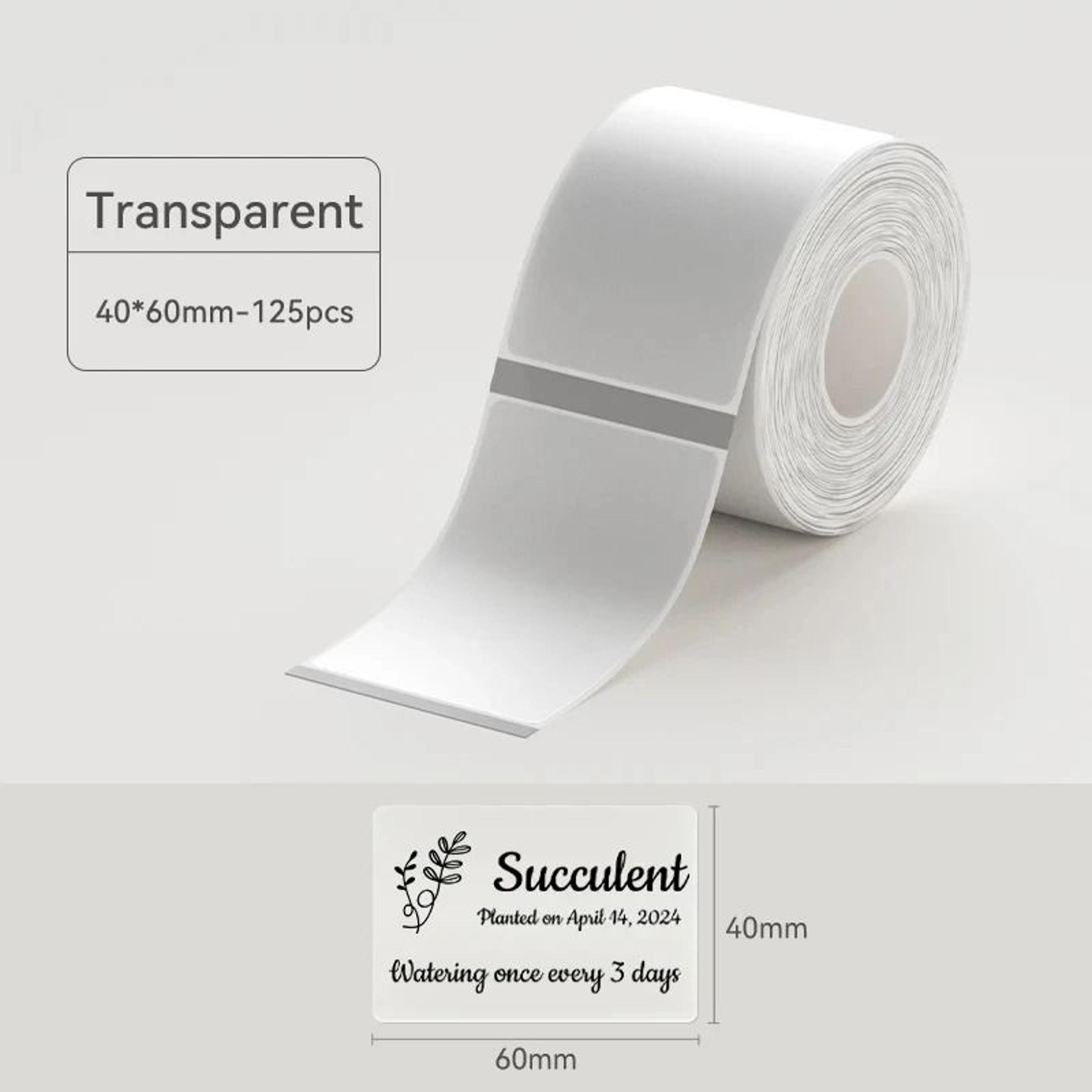 NIIMBOT White Color  Transparent SelfAdhesive Thermal Label Rolls For NIIMBOT B1  B21 Printers 14