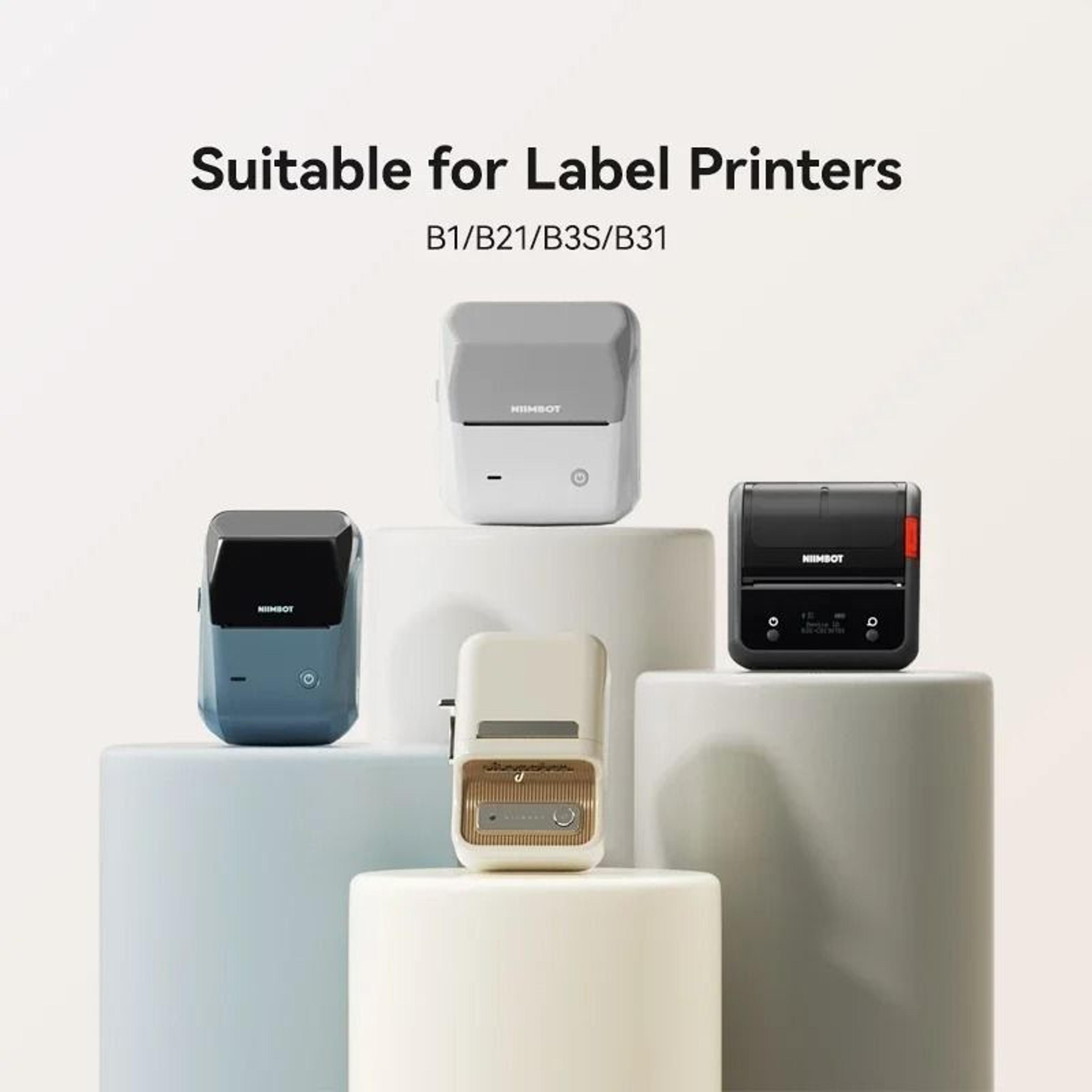 NIIMBOT Full White Series SelfAdhesive Thermal Label Rolls 2050mm For NIIMBOT B21 B1  B3S Printers 1