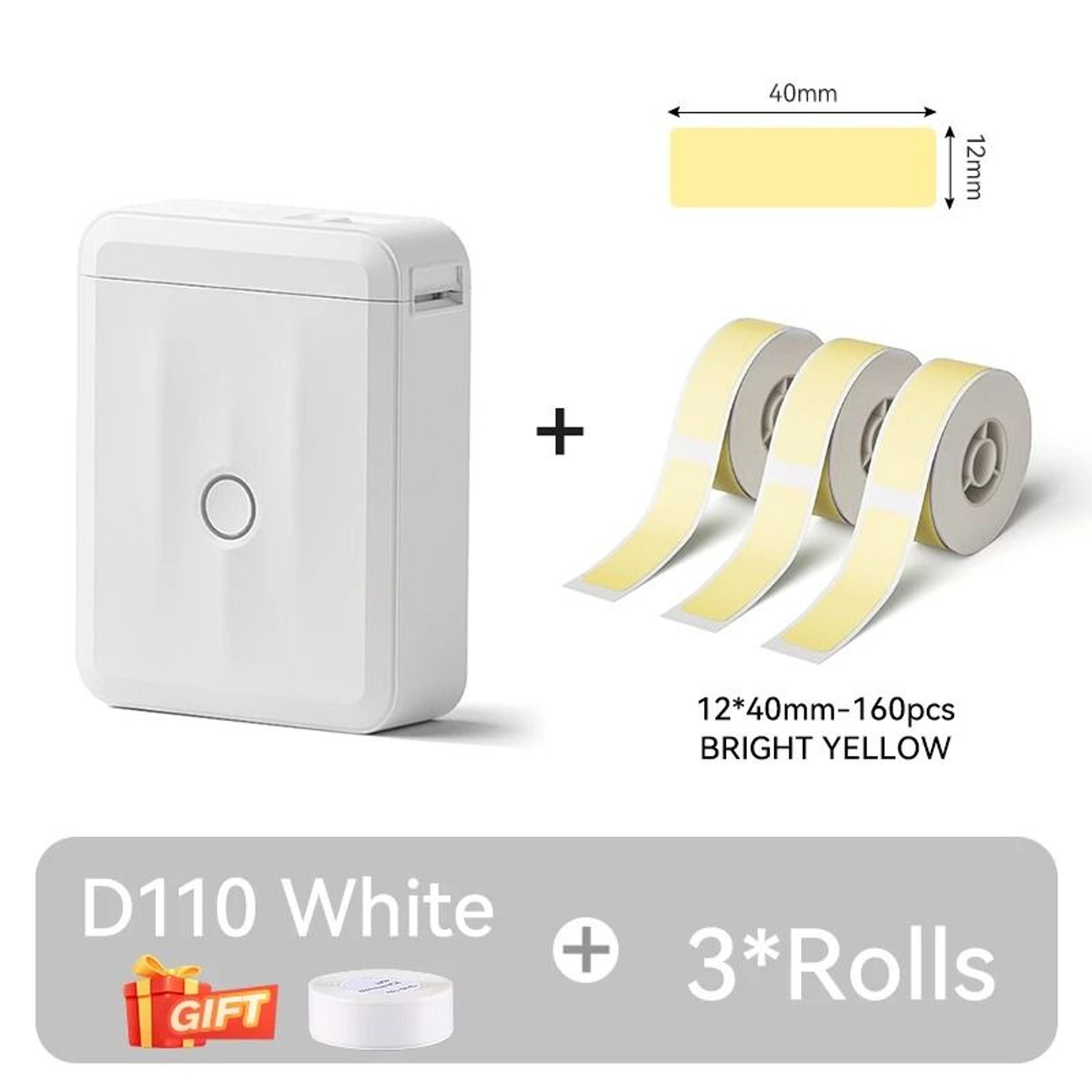 NIIMBOT D110 Mini Portable Thermal Label Printer Wireless Bluetooth Sticker Maker With Tape 19