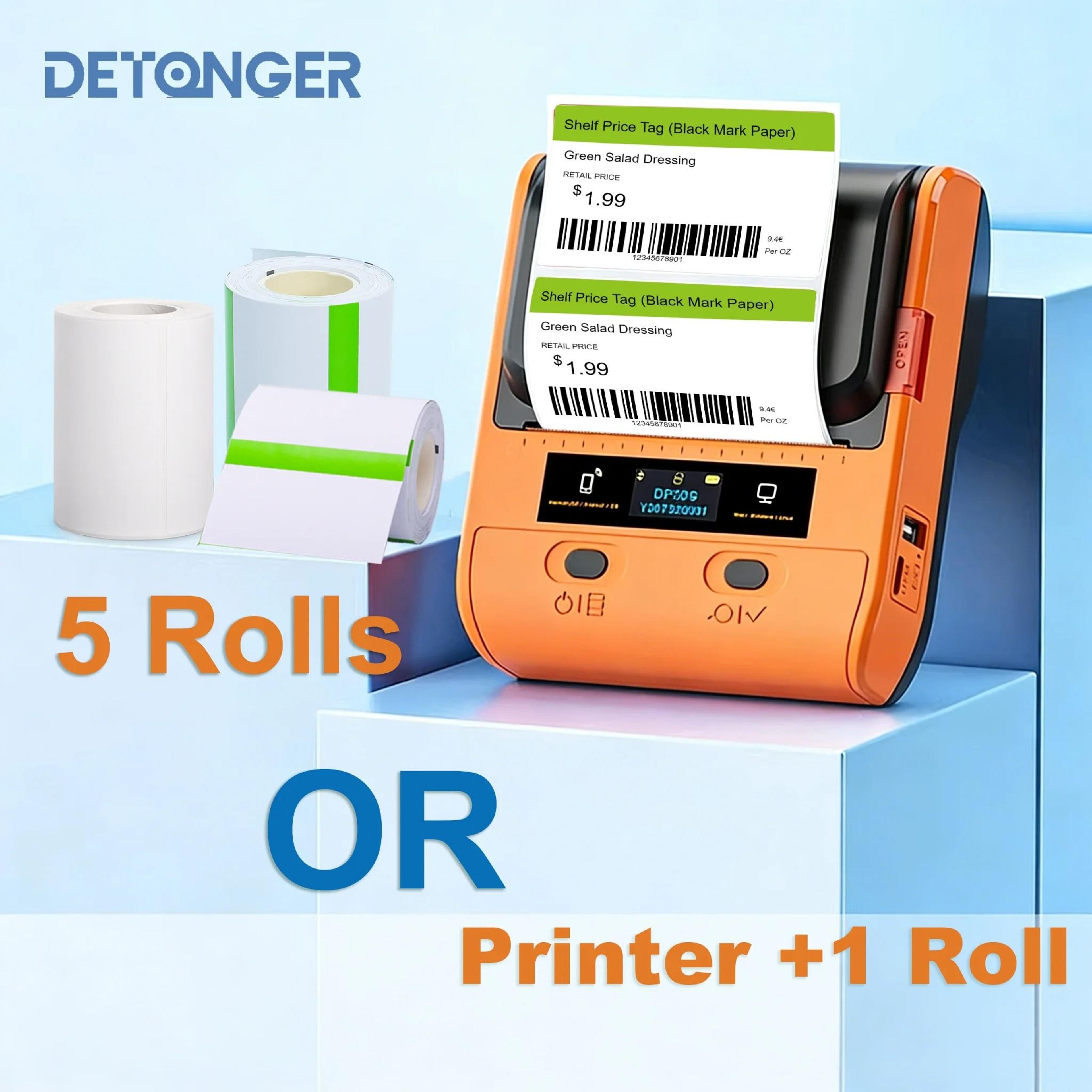 detonger dp30s 28-80mm mini portable thermal barcode label printer wireless bluetooth sticker maker