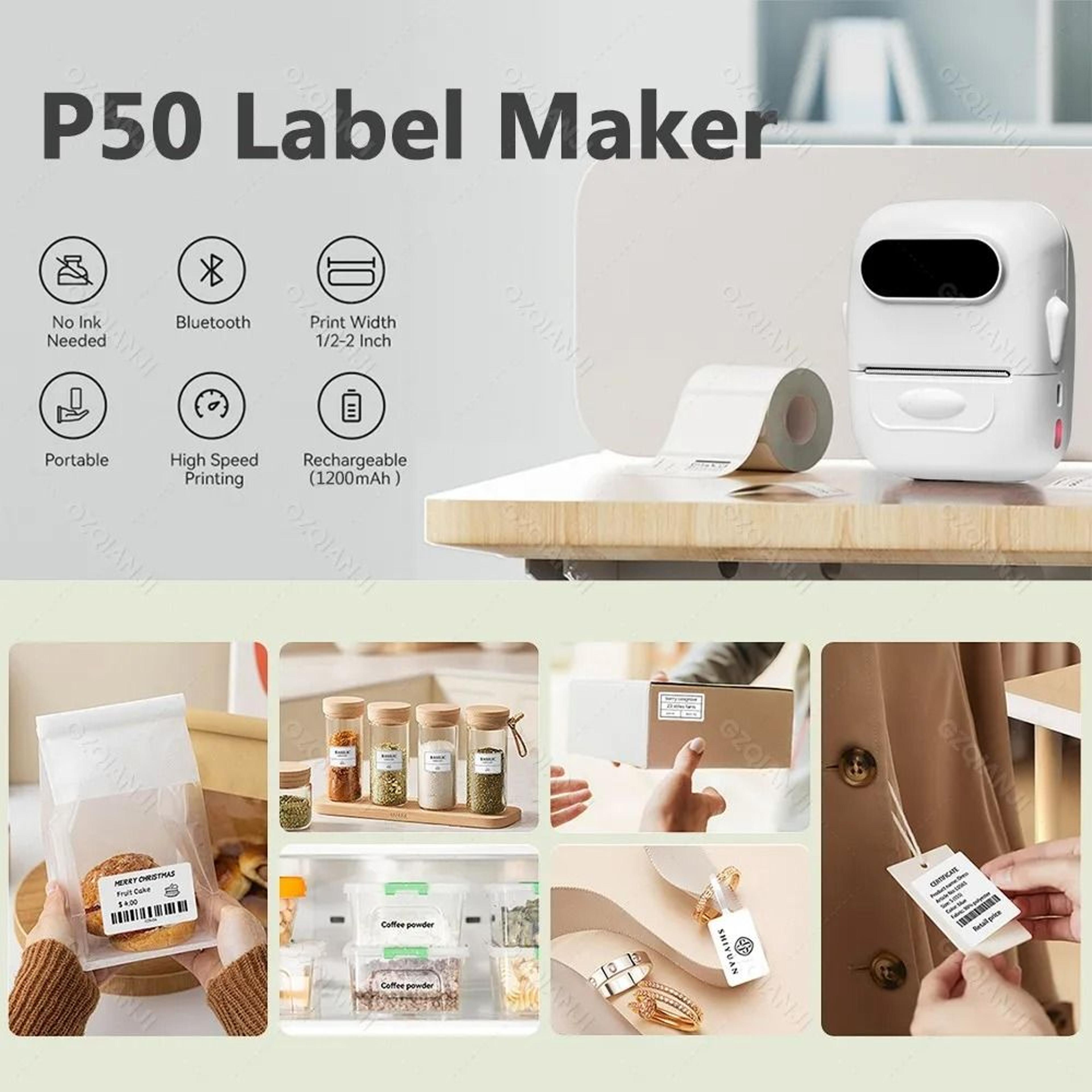 Marklife X2 P50 Portable 2 Inch Thermal Label Printer Wireless Bluetooth Sticker Maker 1