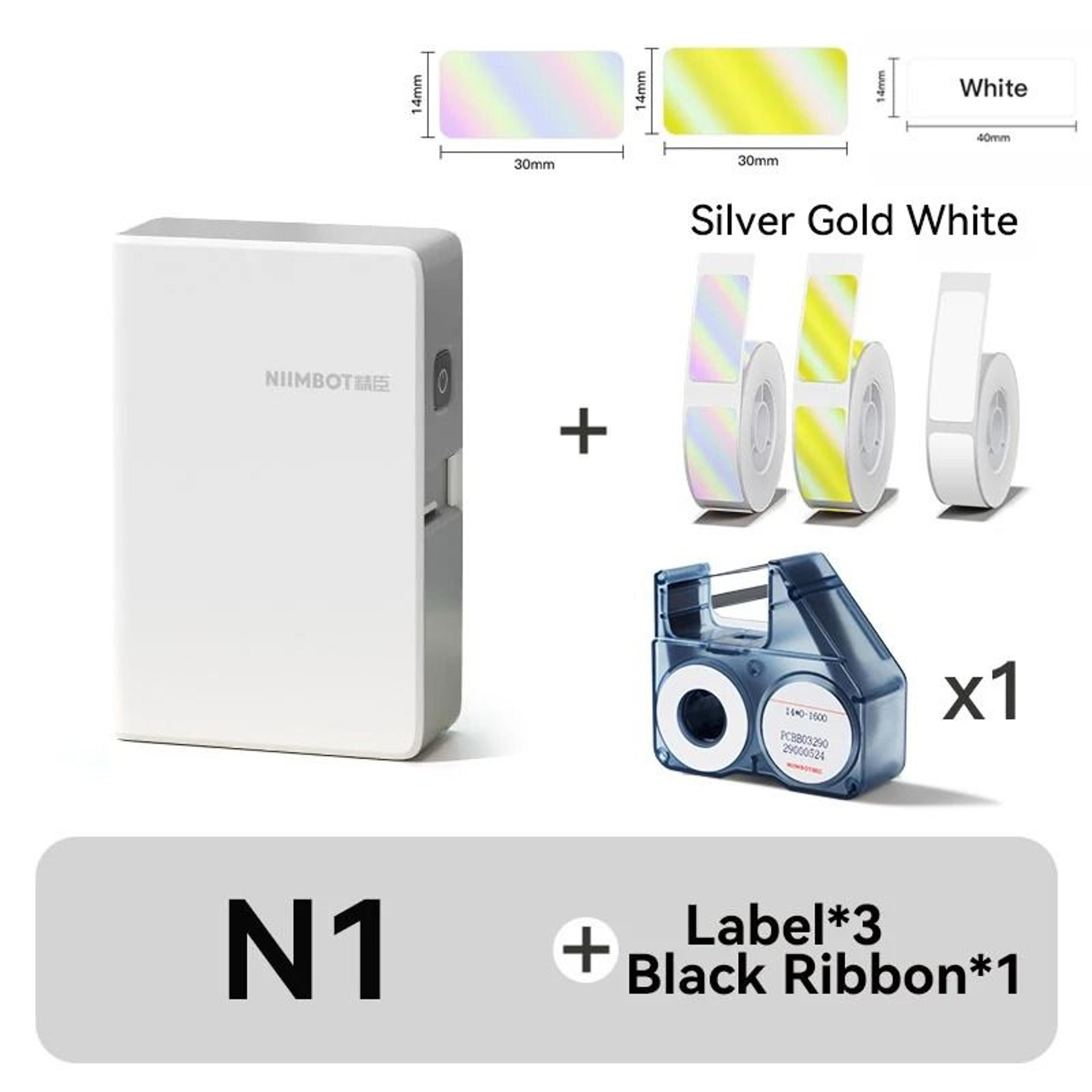 NIIMBOT N1 B18 Mini Thermal Transfer Label Printer Portable Wireless Sticker Maker With PET Tape 12