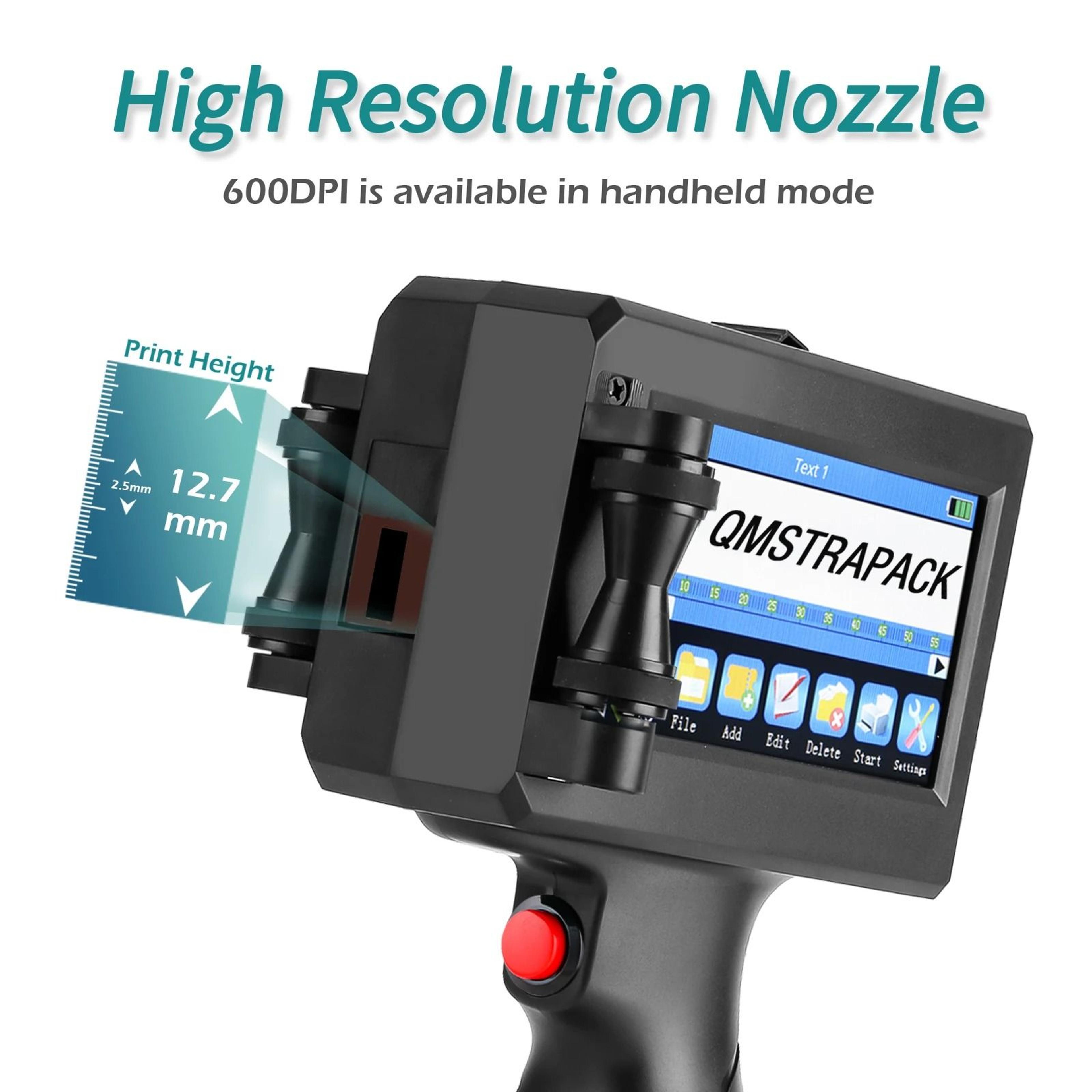 NonEncrypted Handheld Inkjet Printer Gun 127mm TIJ Coder With QuickDrying Ink 1