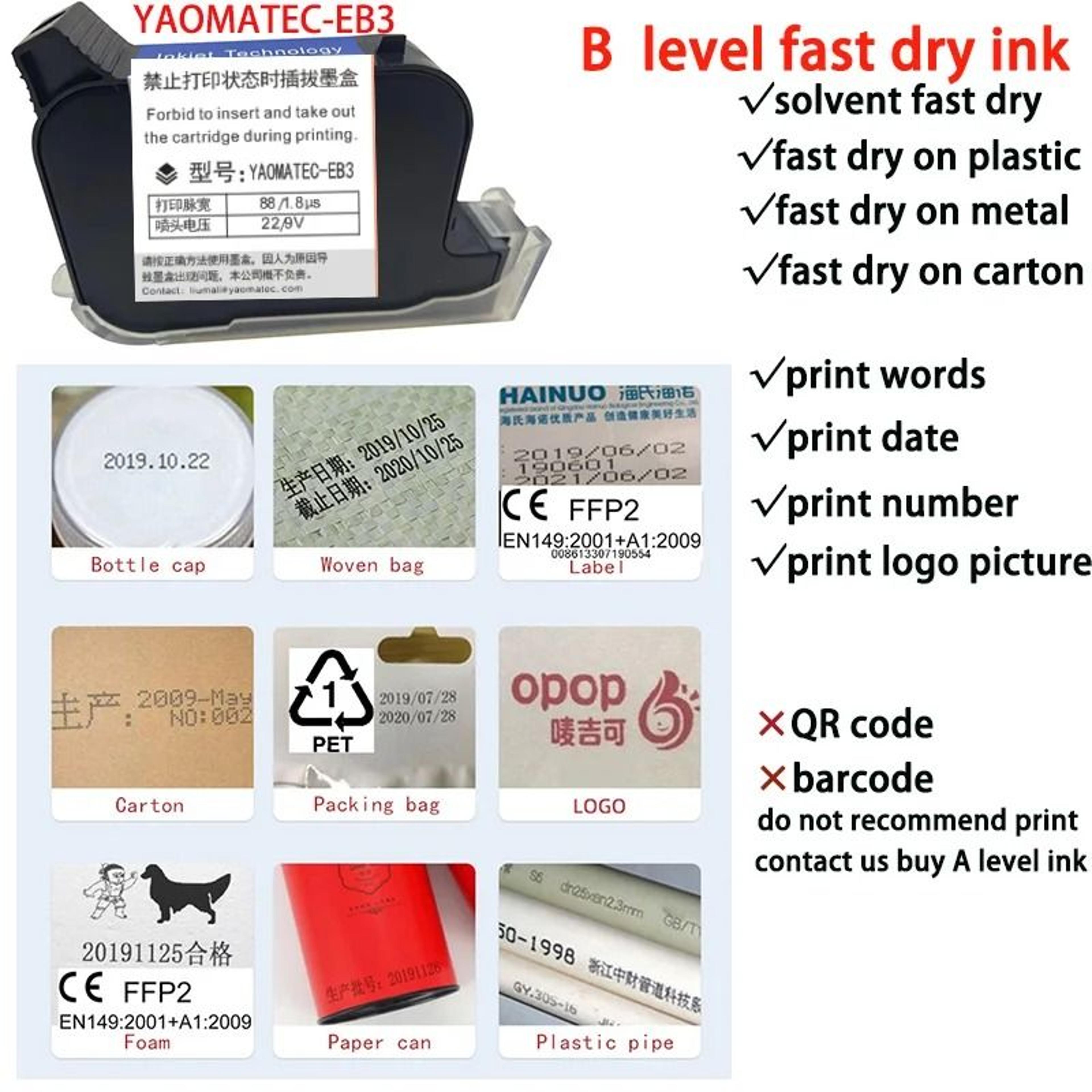 S1730 28 Language Handheld Thermal Inkjet Printer For Plastic Carton Date  Logo Coding 5