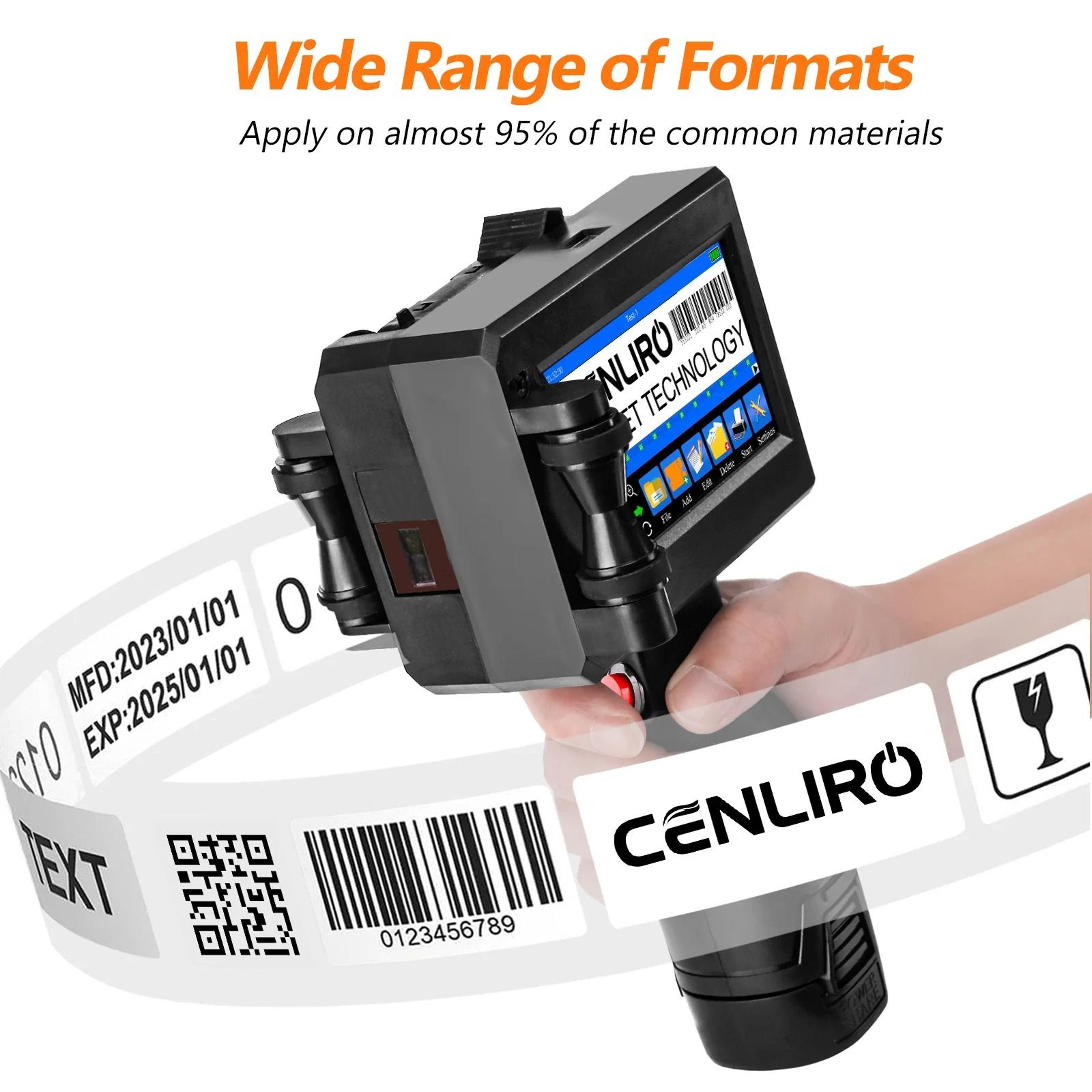 Cenliro CL20B 254mm TIJ Handheld Inkjet Printer Portable Coding Machine For Expiry Date  QR Code 1