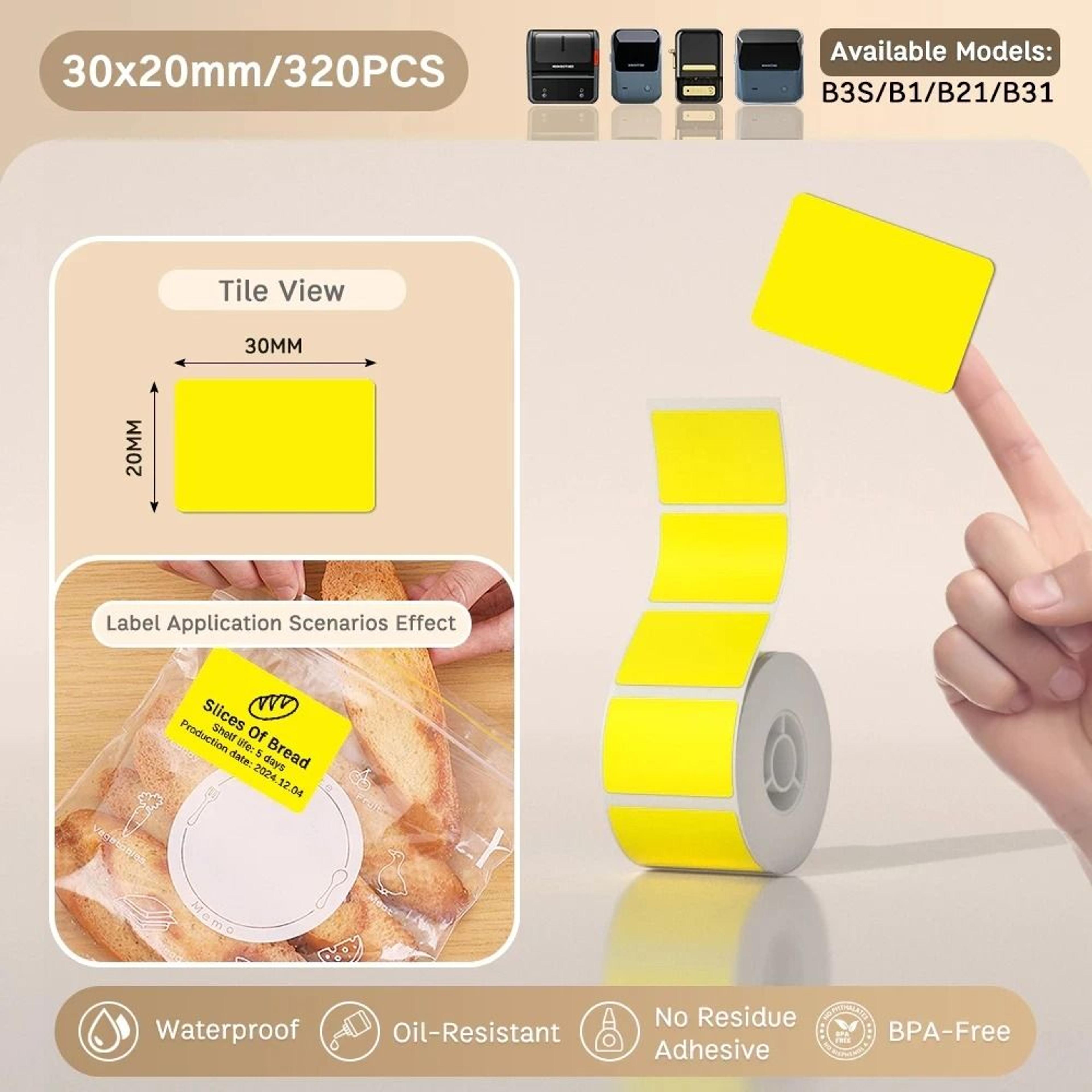 NIIMBOT B21 B203 B3S Thermal Label Printer Paper SelfAdhesive Waterproof  TearResistant Roll 20