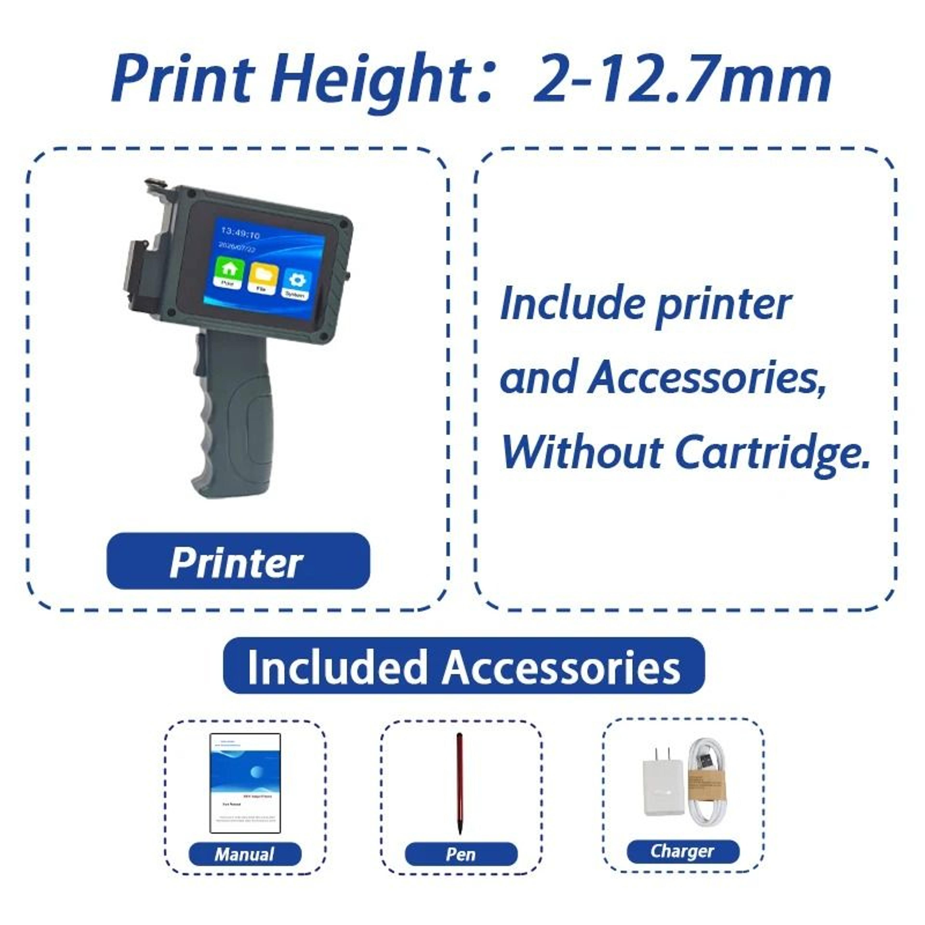DCODE DC15 Portable Mini Handheld Inkjet Printer 127mm Coding Machine For QR Barcode Logo  Date 6