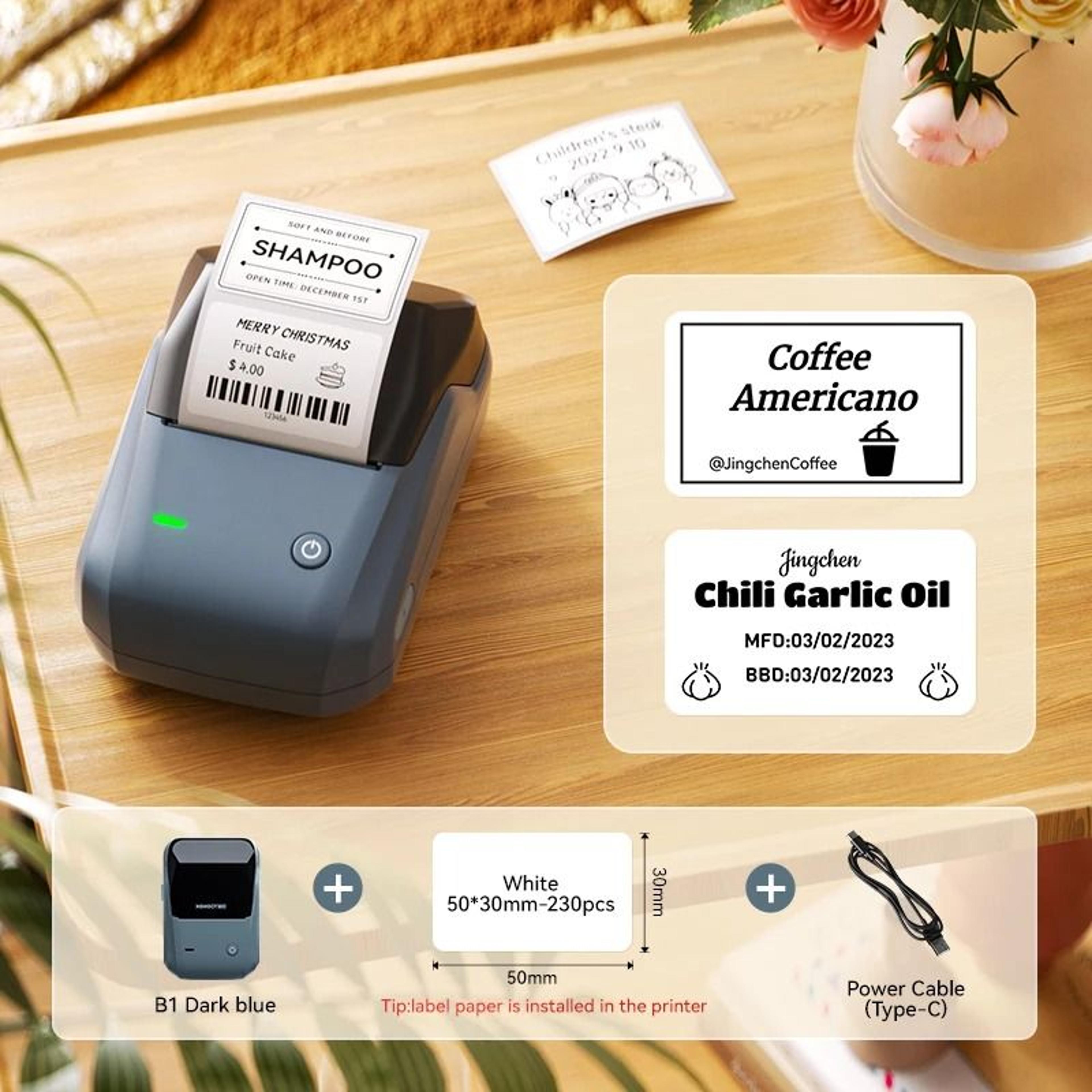 NIIMBOT B1 Portable Thermal Label Printer Wireless Bluetooth Pocket Sticker Maker For Cosmetics  Ho 7