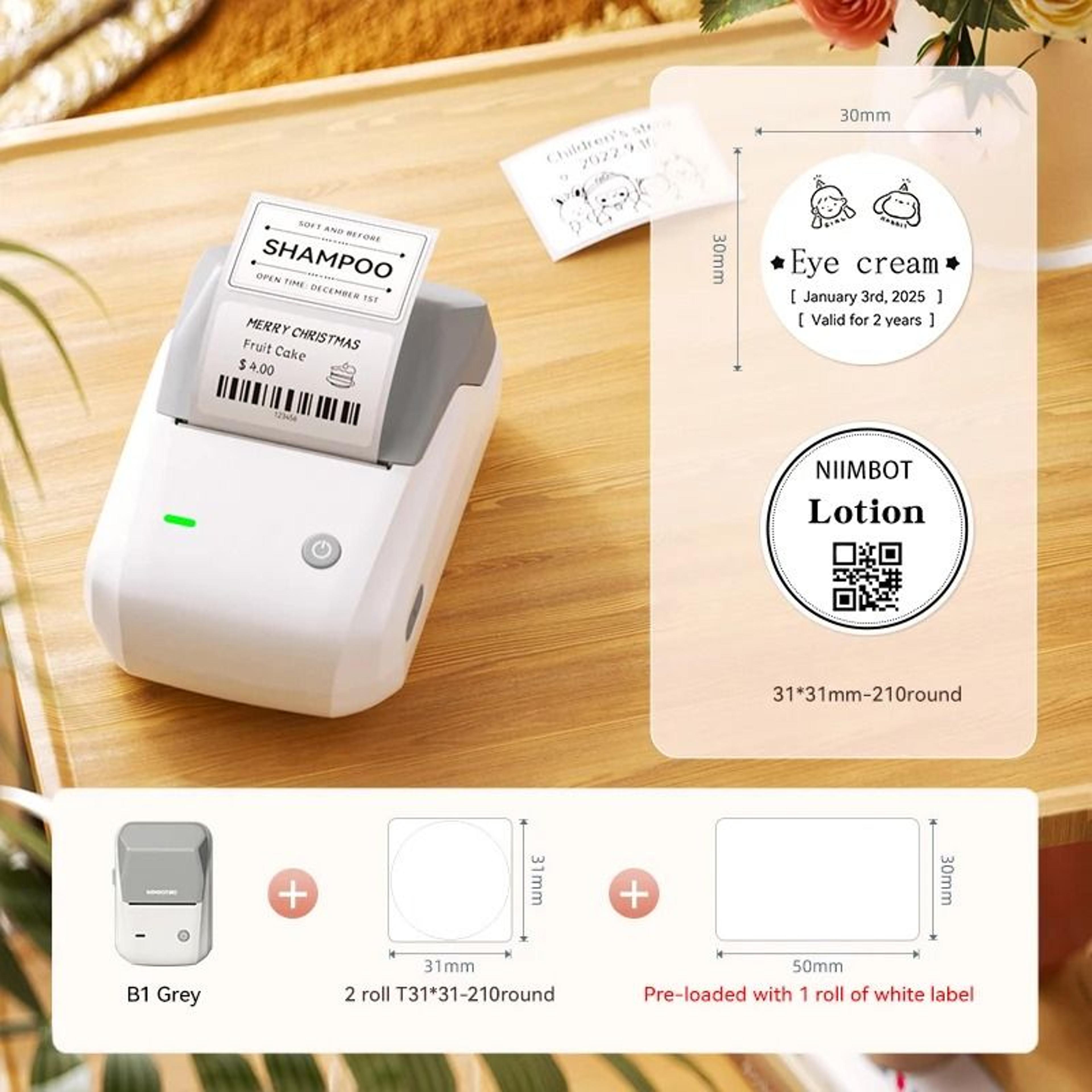 NIIMBOT B1 Portable Thermal Label Printer Wireless Bluetooth Pocket Sticker Maker For Cosmetics  Ho 10
