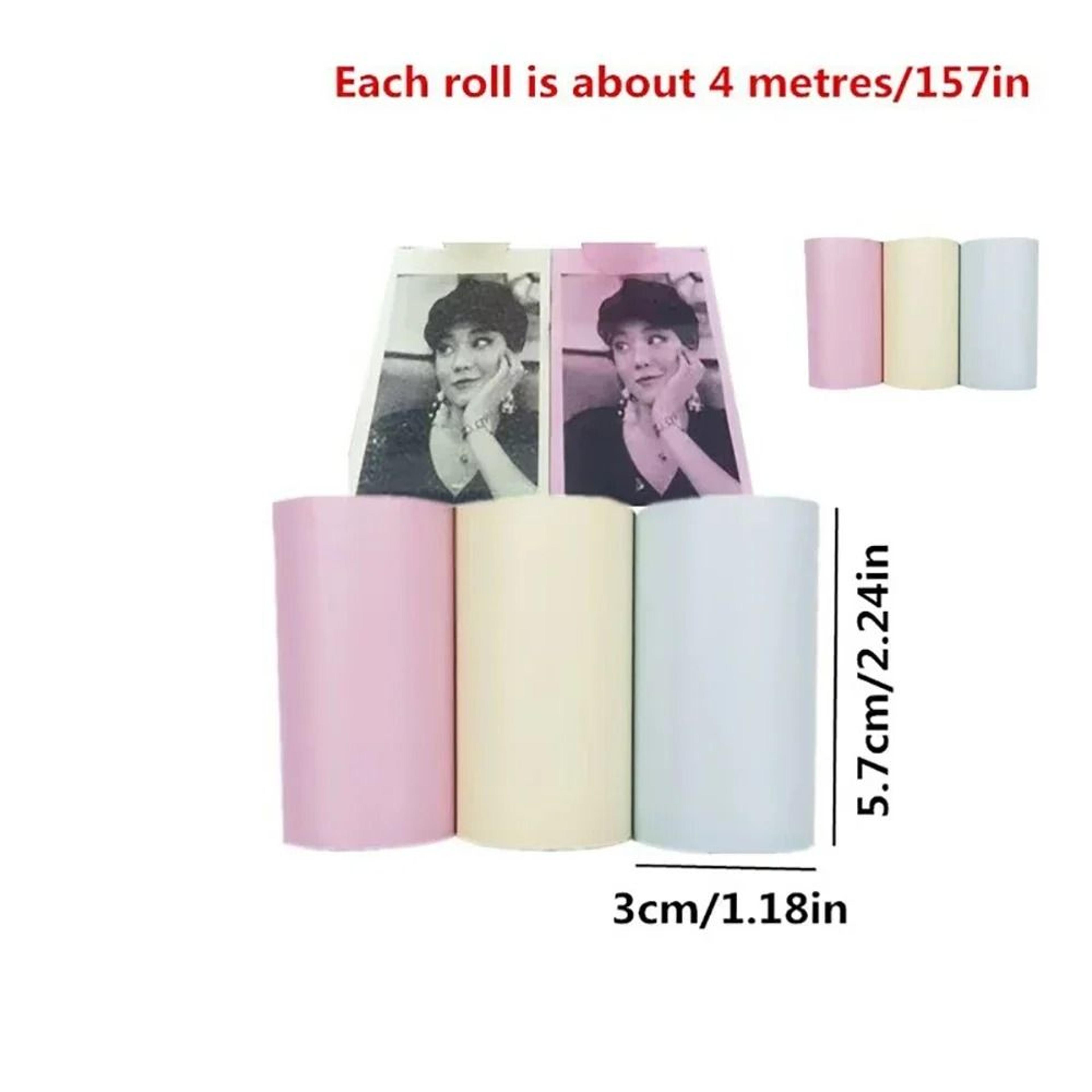 Universal 57mm Mini Thermal Printer Paper Roll SelfAdhesive Color Sticker Paper Replacement 4