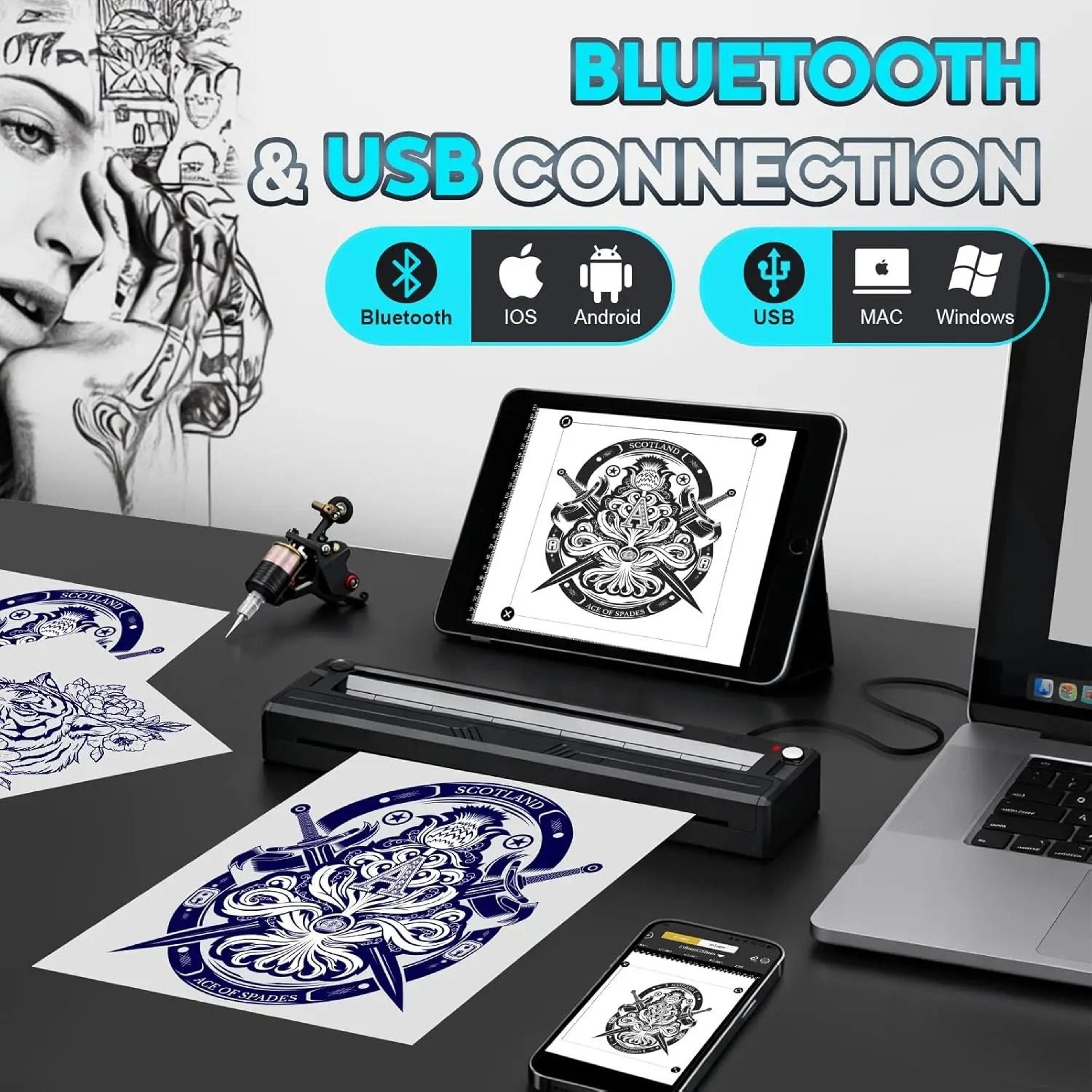 Portable Wireless Bluetooth A4 Thermal Tattoo Stencil Printer For Professional Artists  Beginners i 2