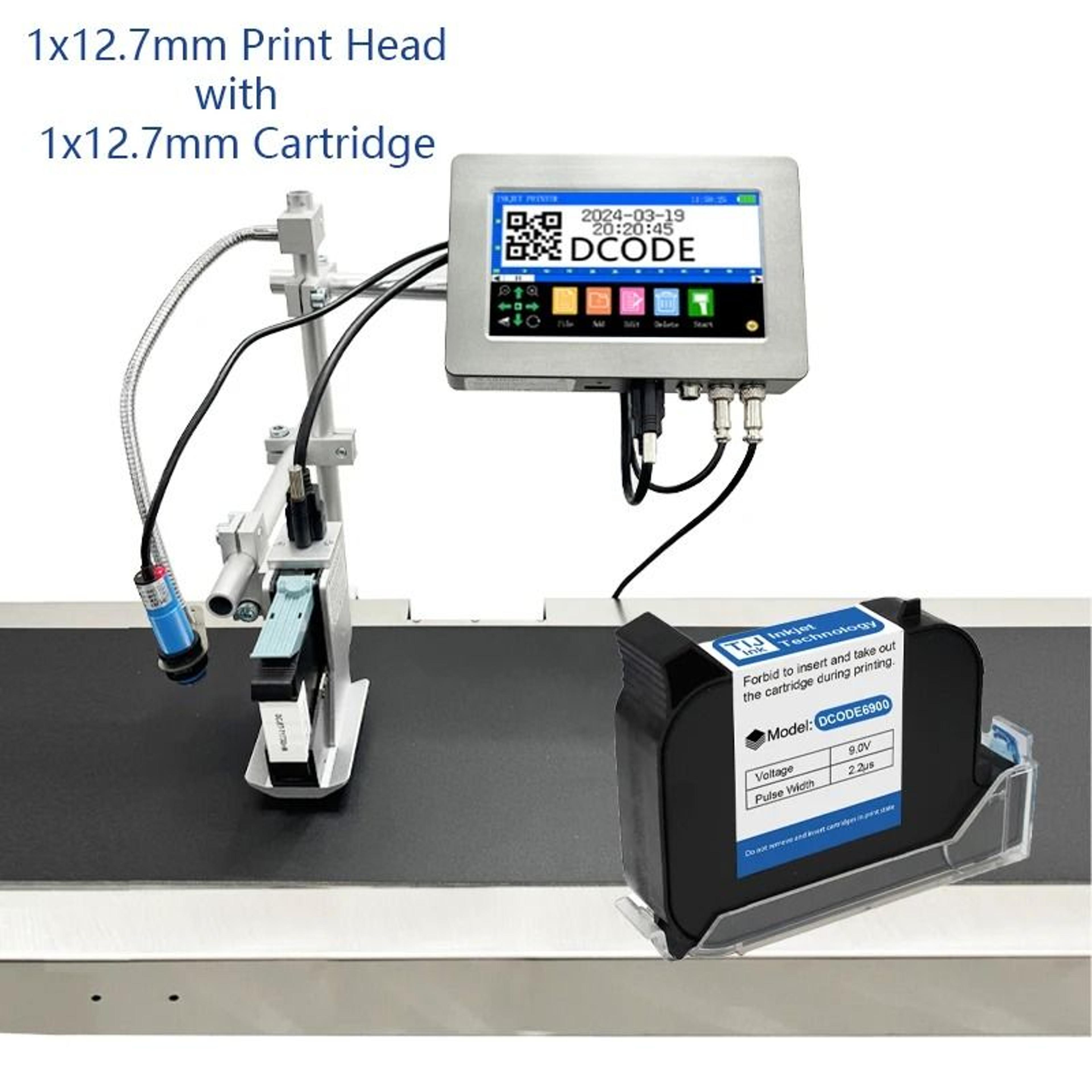 DCODE 170PLUS 127mm  254mm TIJ Industrial Online Thermal Inkjet Printer For Conveyor Production Lin 8