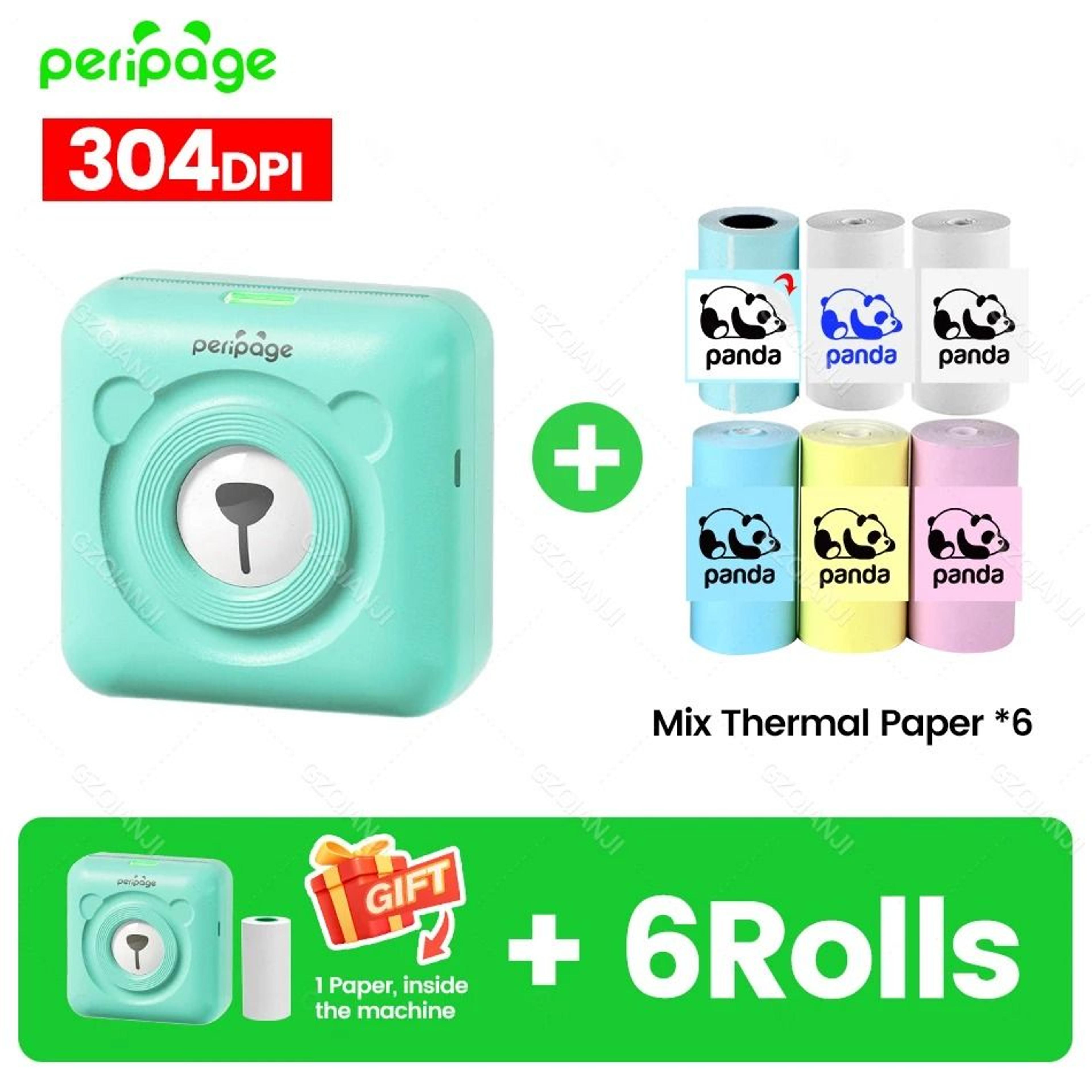 PeriPage A6 304DPI HD Mini Photo Printer Portable Bluetooth Wireless Sticker Label Maker 17