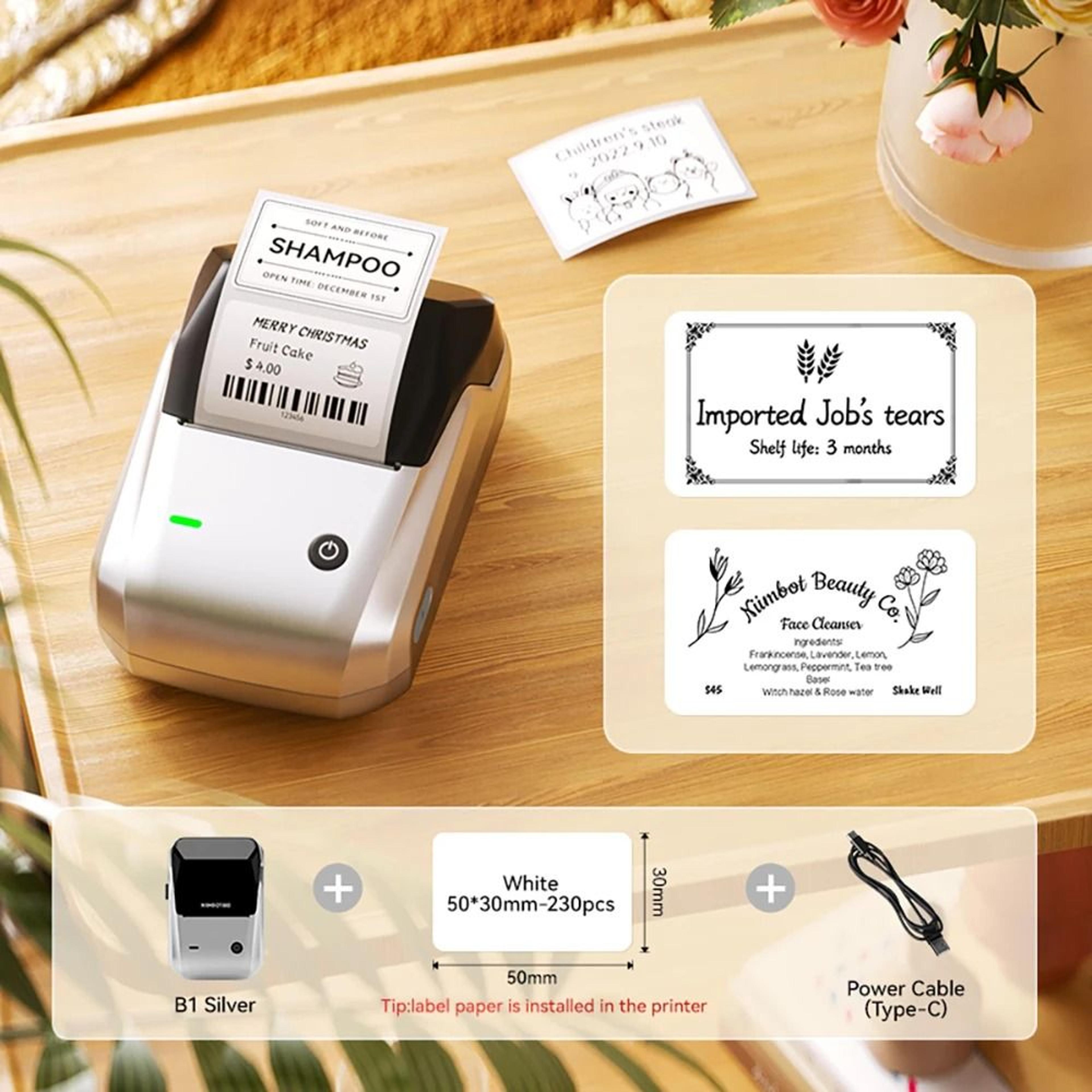 Niimbot B1  B21 Wireless Bluetooth Thermal Label Printer Set With Freezer Labels For Kitchen  Food  5