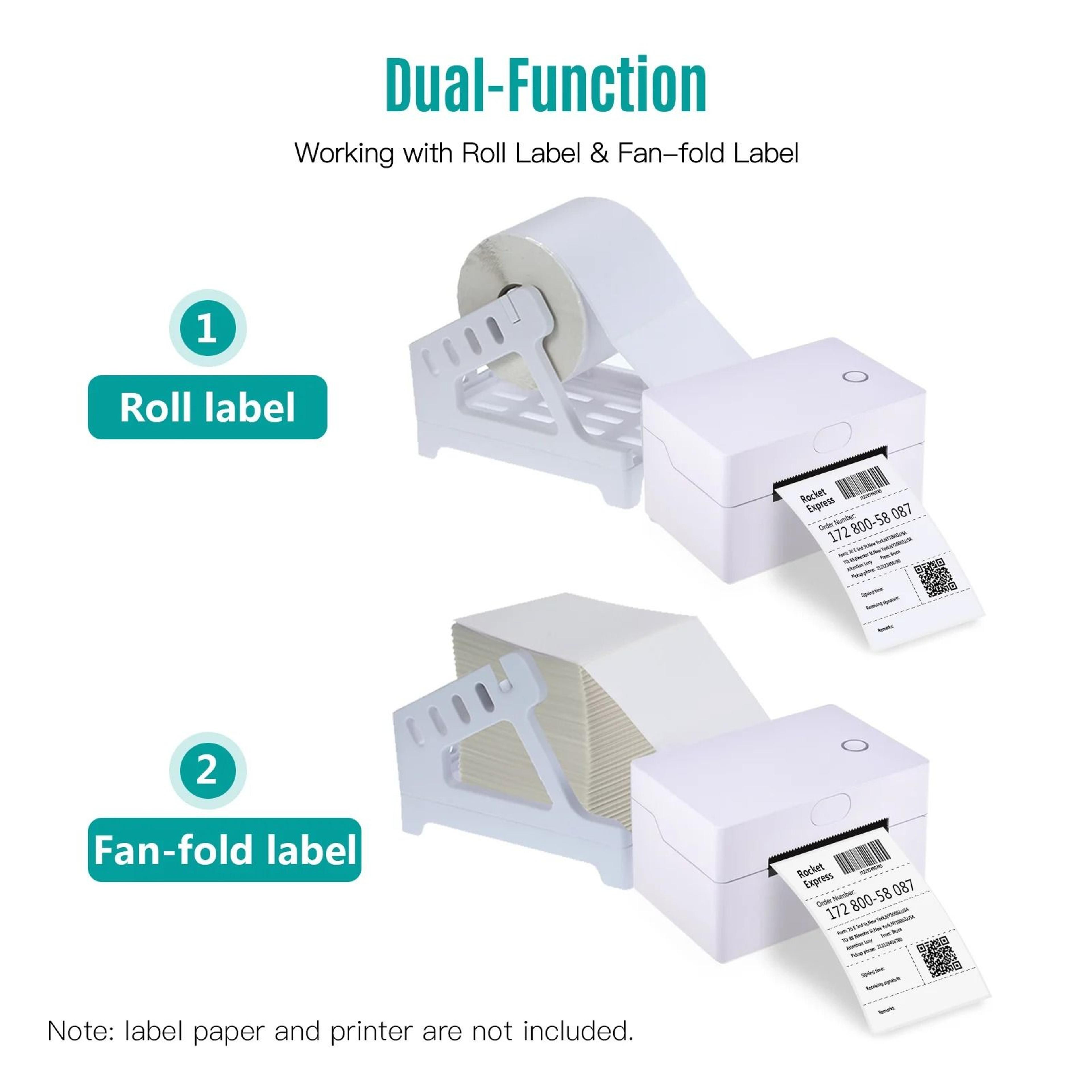 2in1 Universal Desktop Thermal Label Holder Dispenser For 4x6 Roll  Fanfold Shipping Labels 6