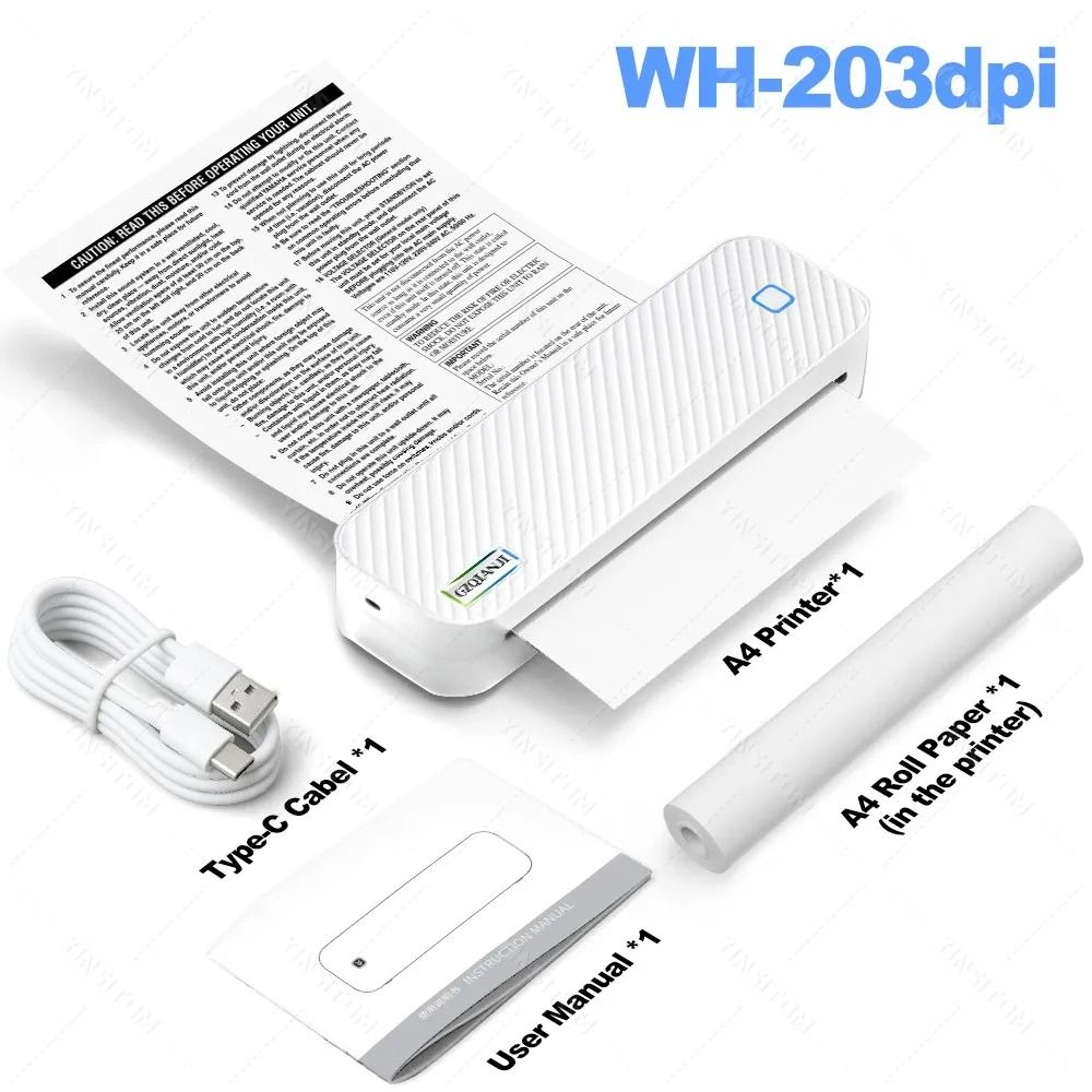 YINSITOM 300dpi Portable Thermal Printer Supporting US Letter  A4 Paper 8