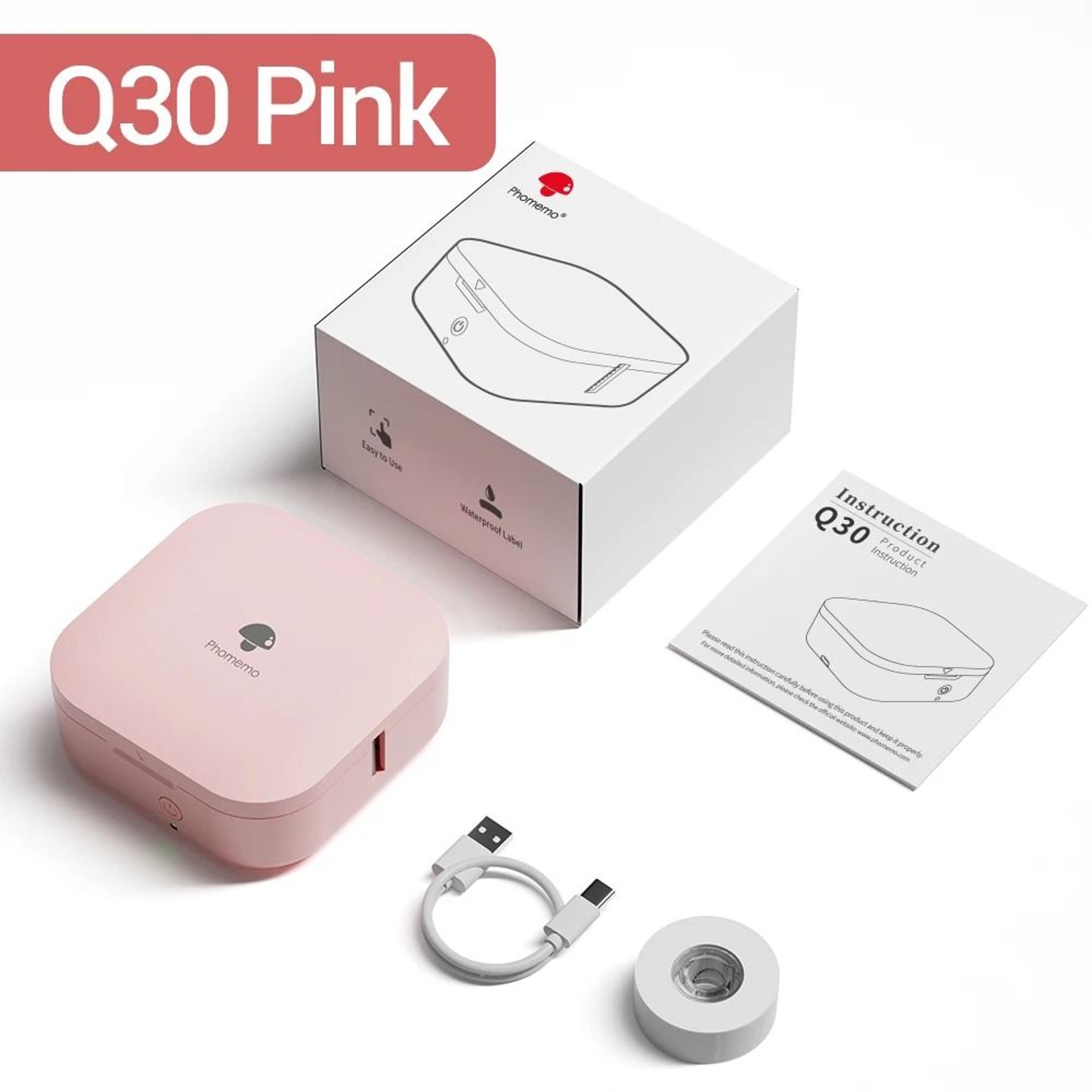 Phomemo Q30 Wireless Bluetooth Mini Thermal Label Printer  Sticker Maker With Starter Label Tape 15