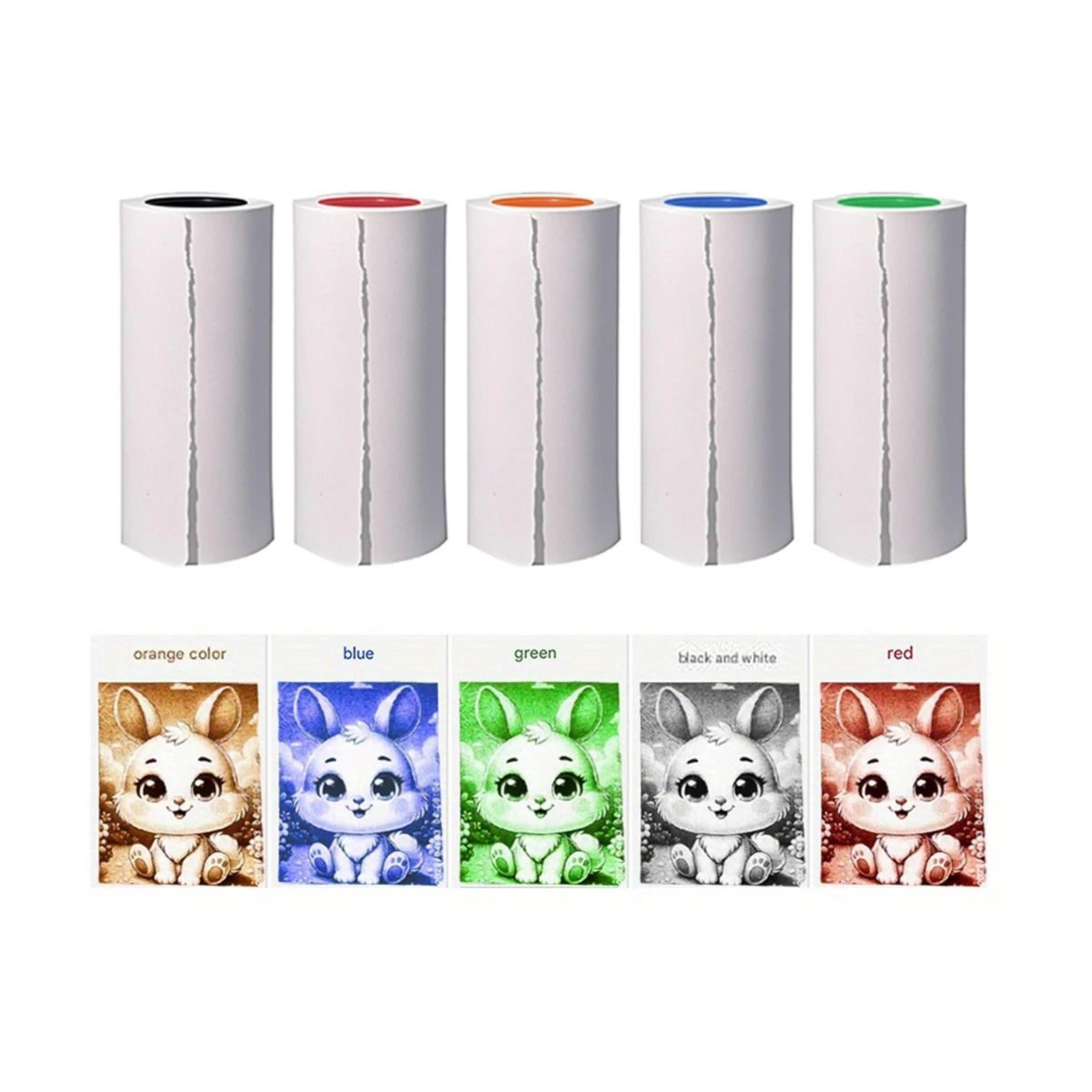Digital Selfie Instant Print Camera With Thermal Printer  Print Paper Rolls  5 Monochrome Colors 6