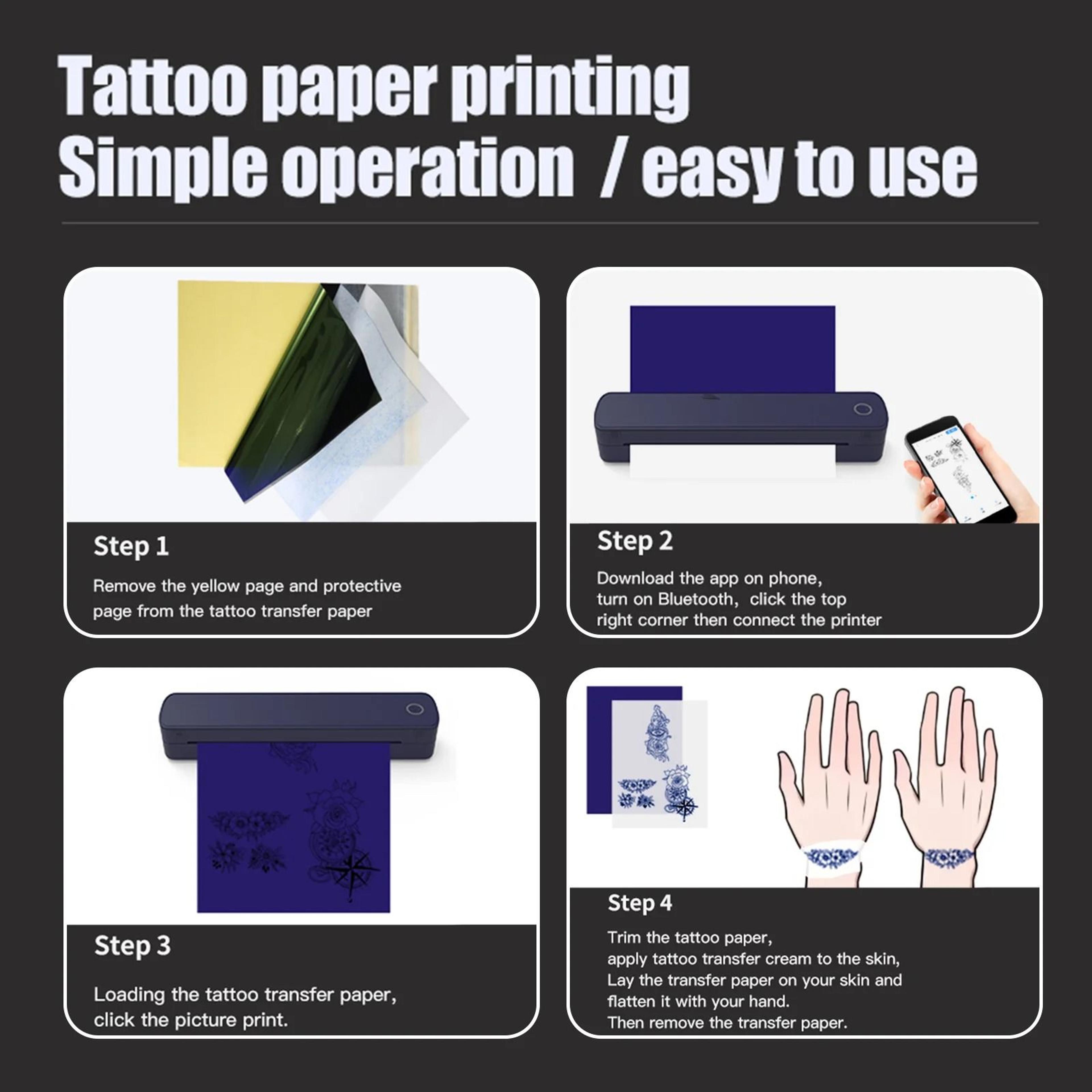 A4 Portable Wireless Mobile Thermal Printer Supporting US Letter 85x11 Inch  A4 Thermal Paper 5