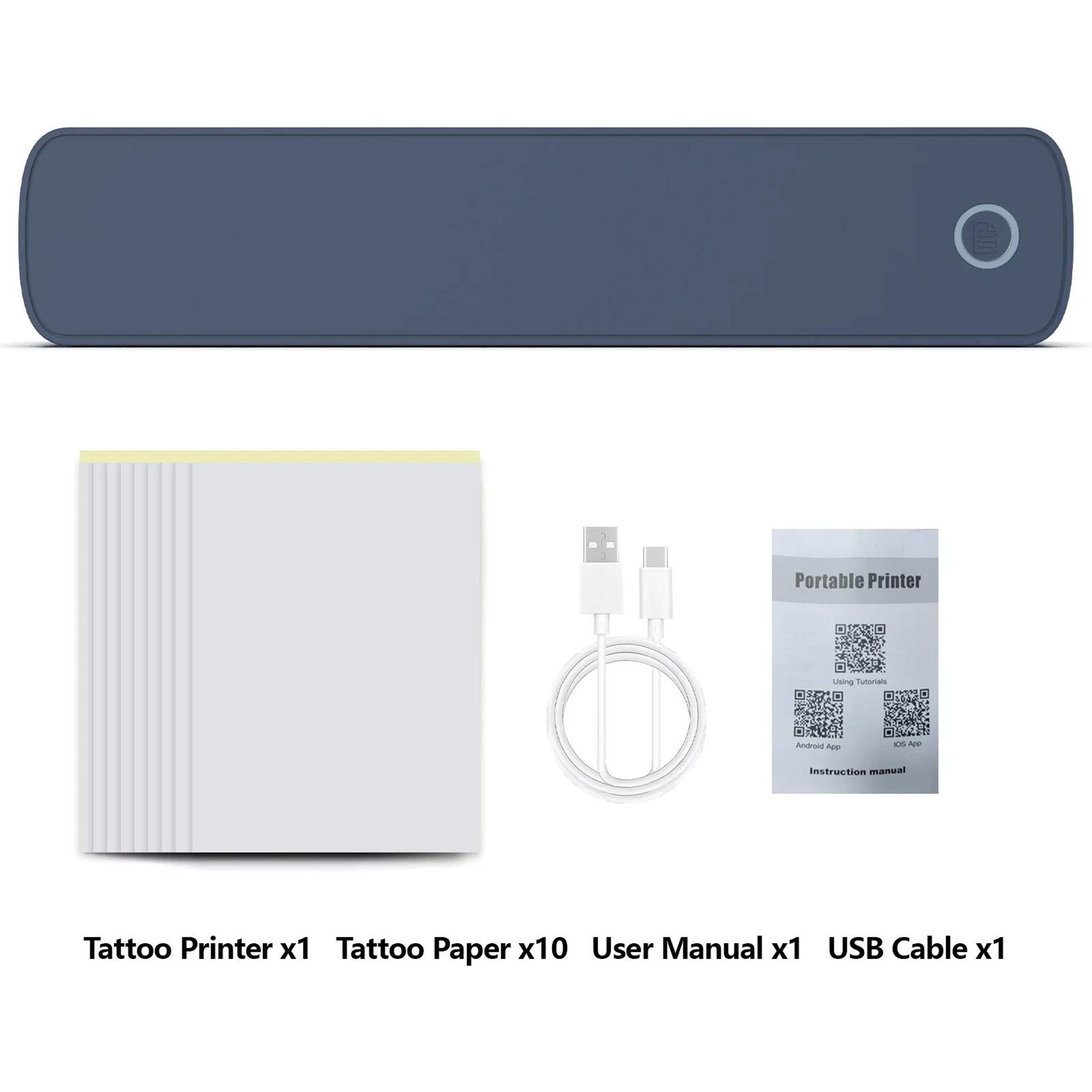 A4 Portable Wireless Mobile Thermal Printer Supporting US Letter 85x11 Inch  A4 Thermal Paper 11