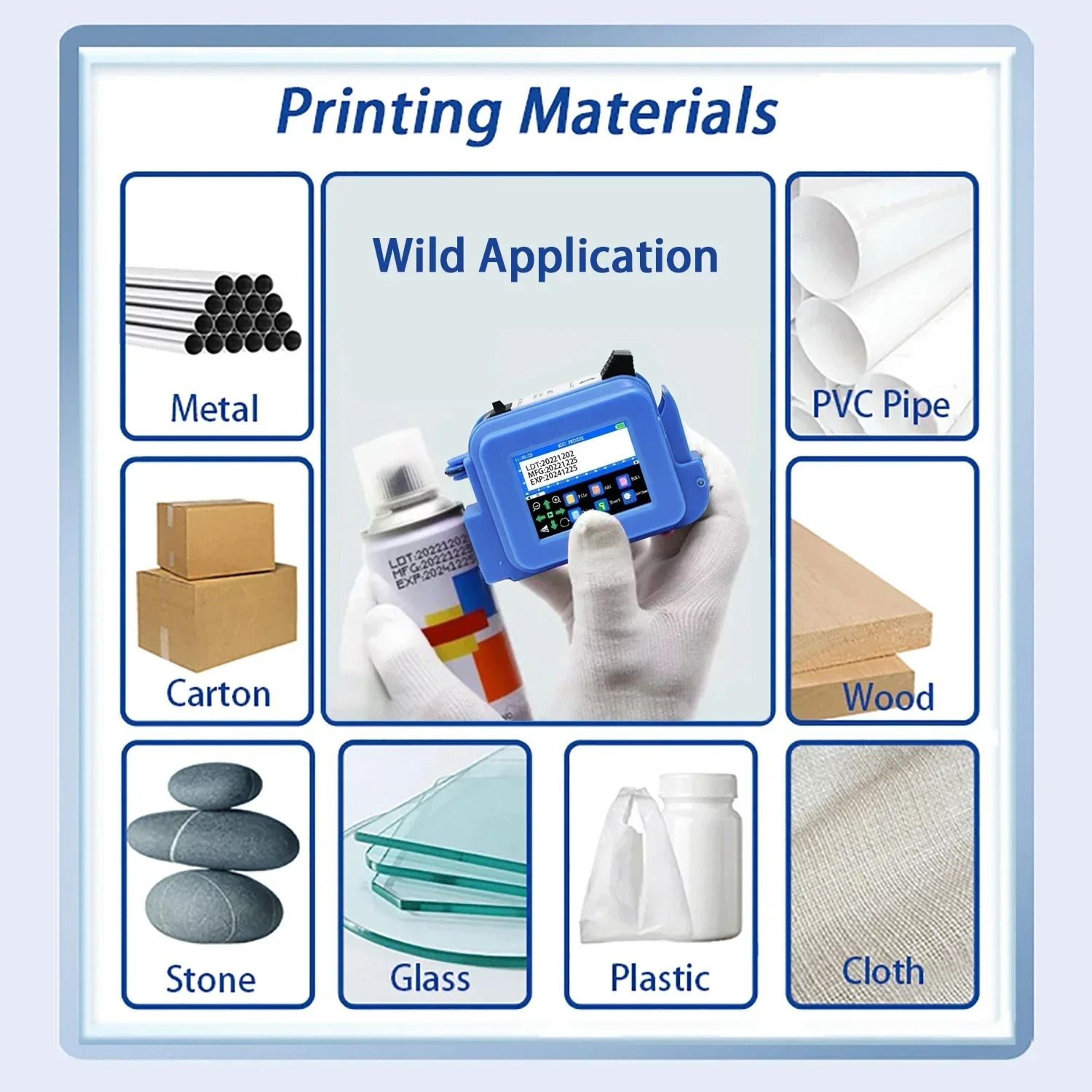DCODE Blue XMINI 127mm Portable Handheld Thermal Inkjet Printer Code Marking Machine For Text QR Co 5