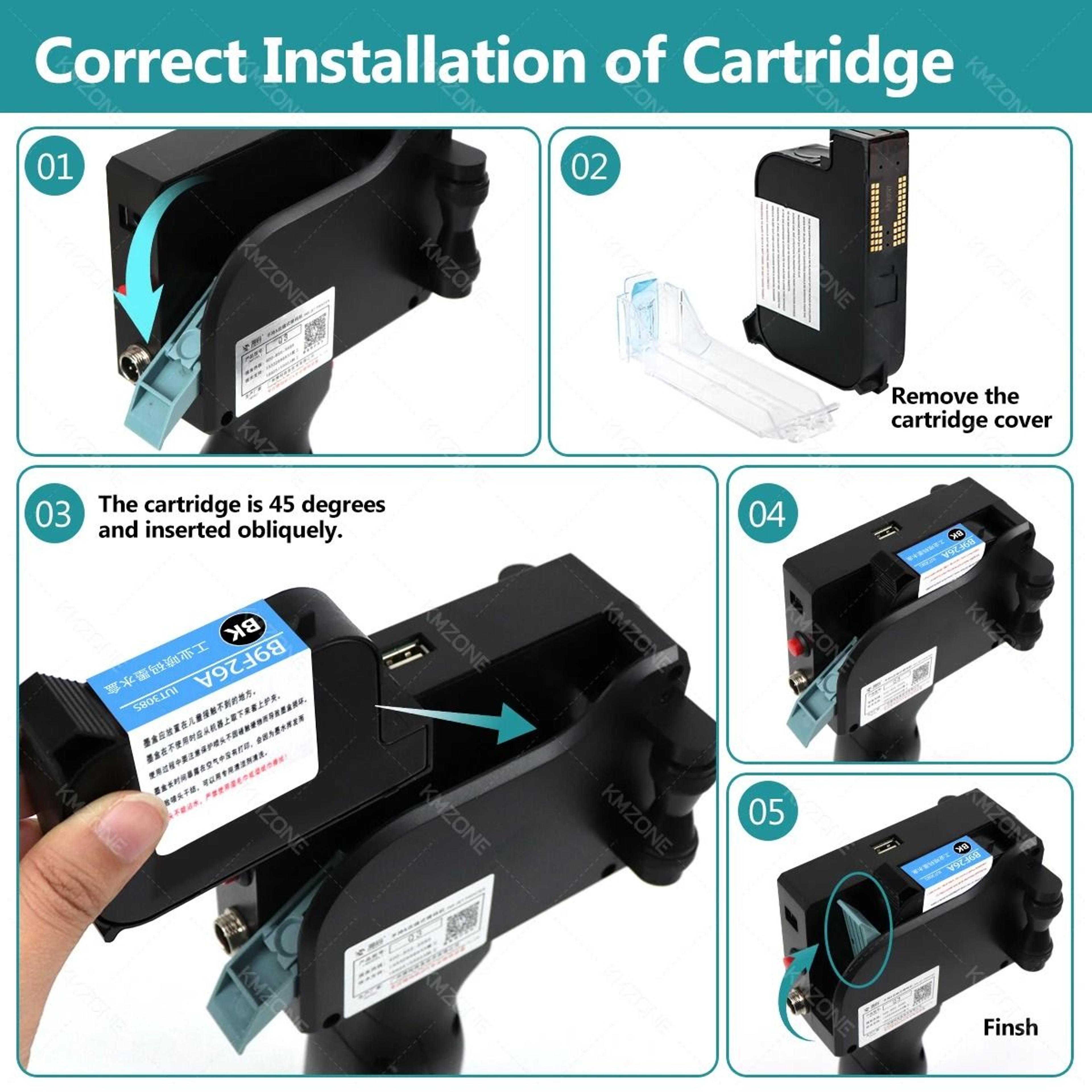 INKP195 254mm Large Character Handheld Inkjet Printer Gun Portable Coder For Metal Expiry Dates Bar 4