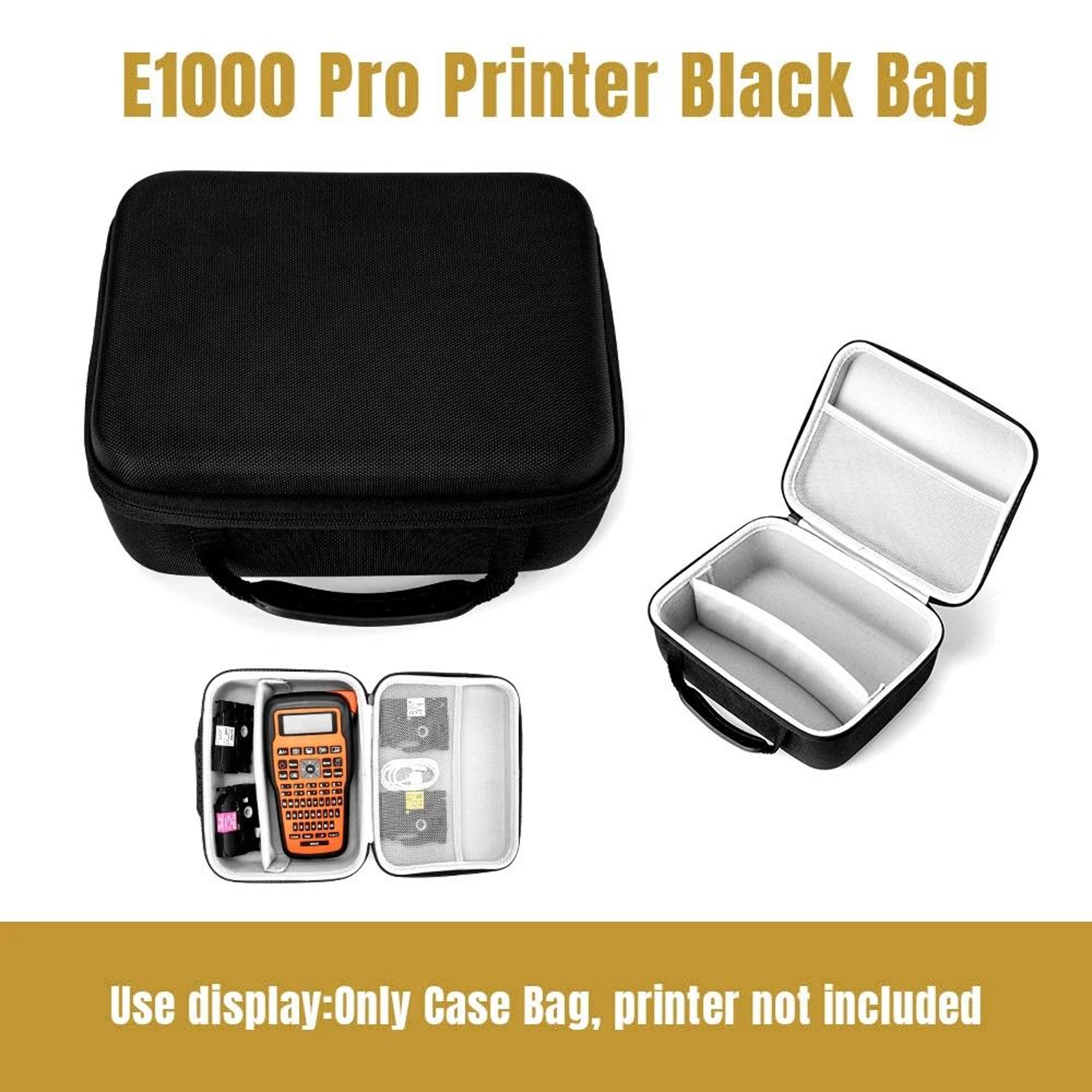 E1000PRO Keyboard Label Maker Portable Printer With Waterproof EVA Hard Protective Carrying Storage 6