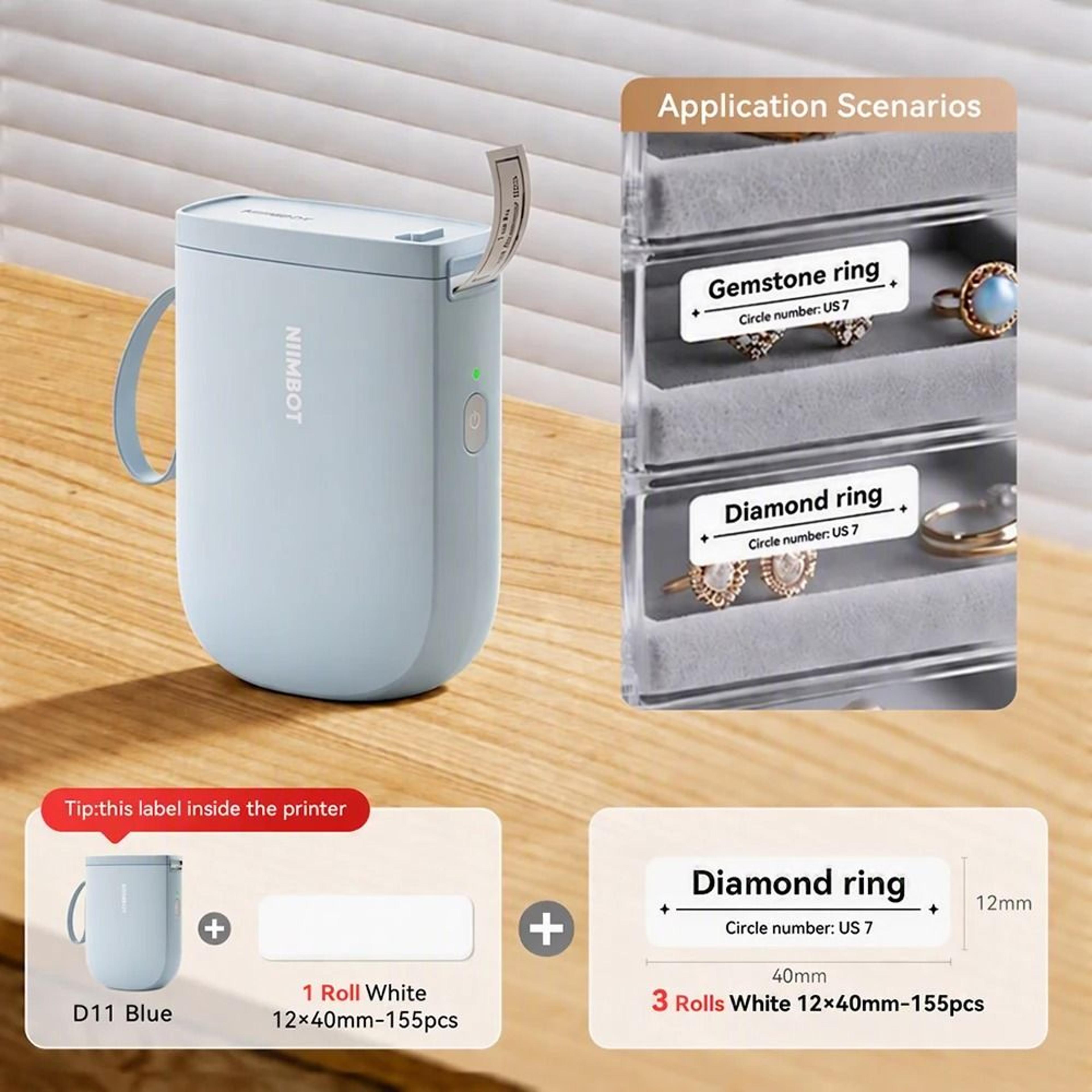 Niimbot D110  D11 Mini Thermal Label Printer Portable Wireless Sticker Machine For Home  Office 22