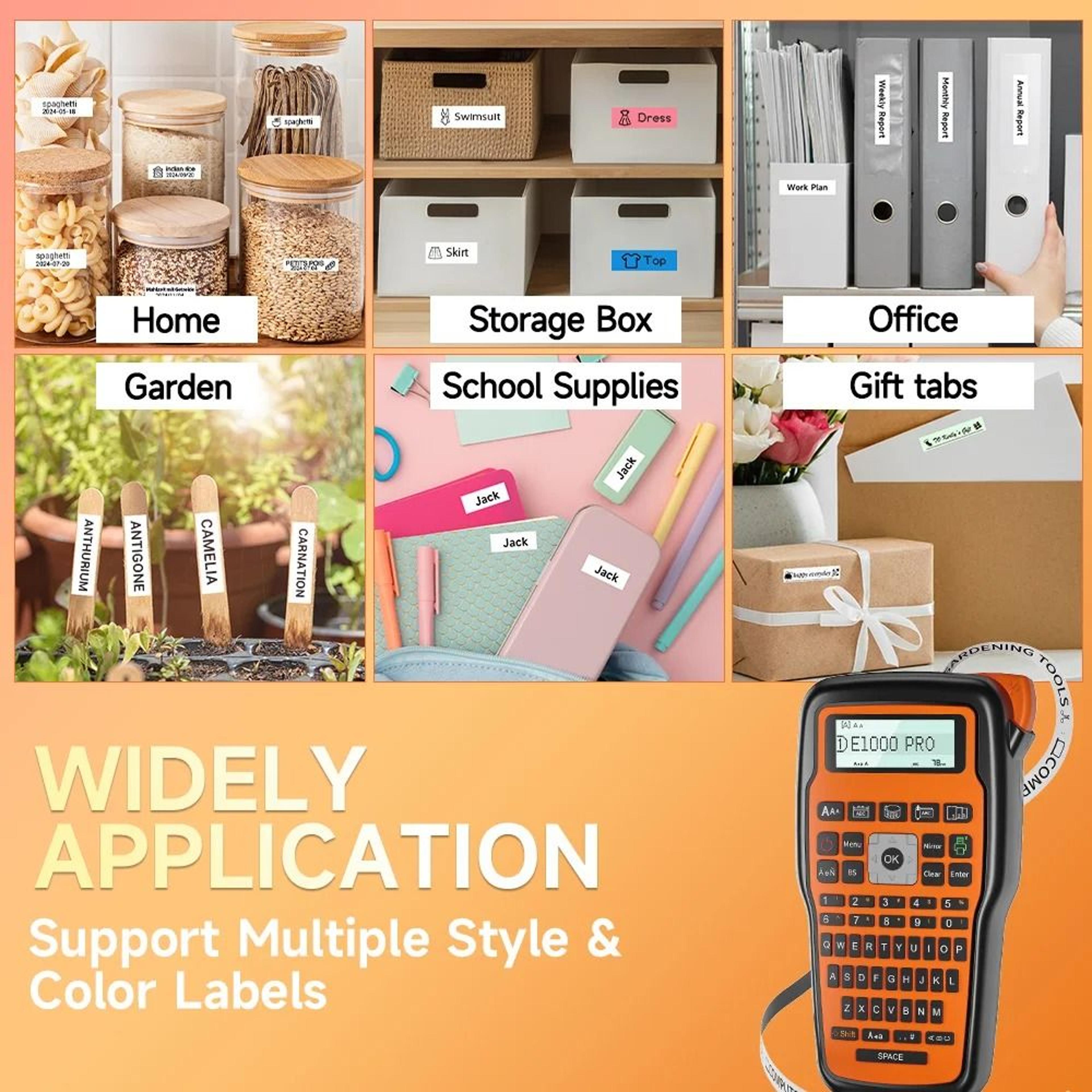 E1000 PRO QWERTY Label Maker Keyboard Printer Compatible With Heat Shrink Tubes  TZe231 Tapes 4