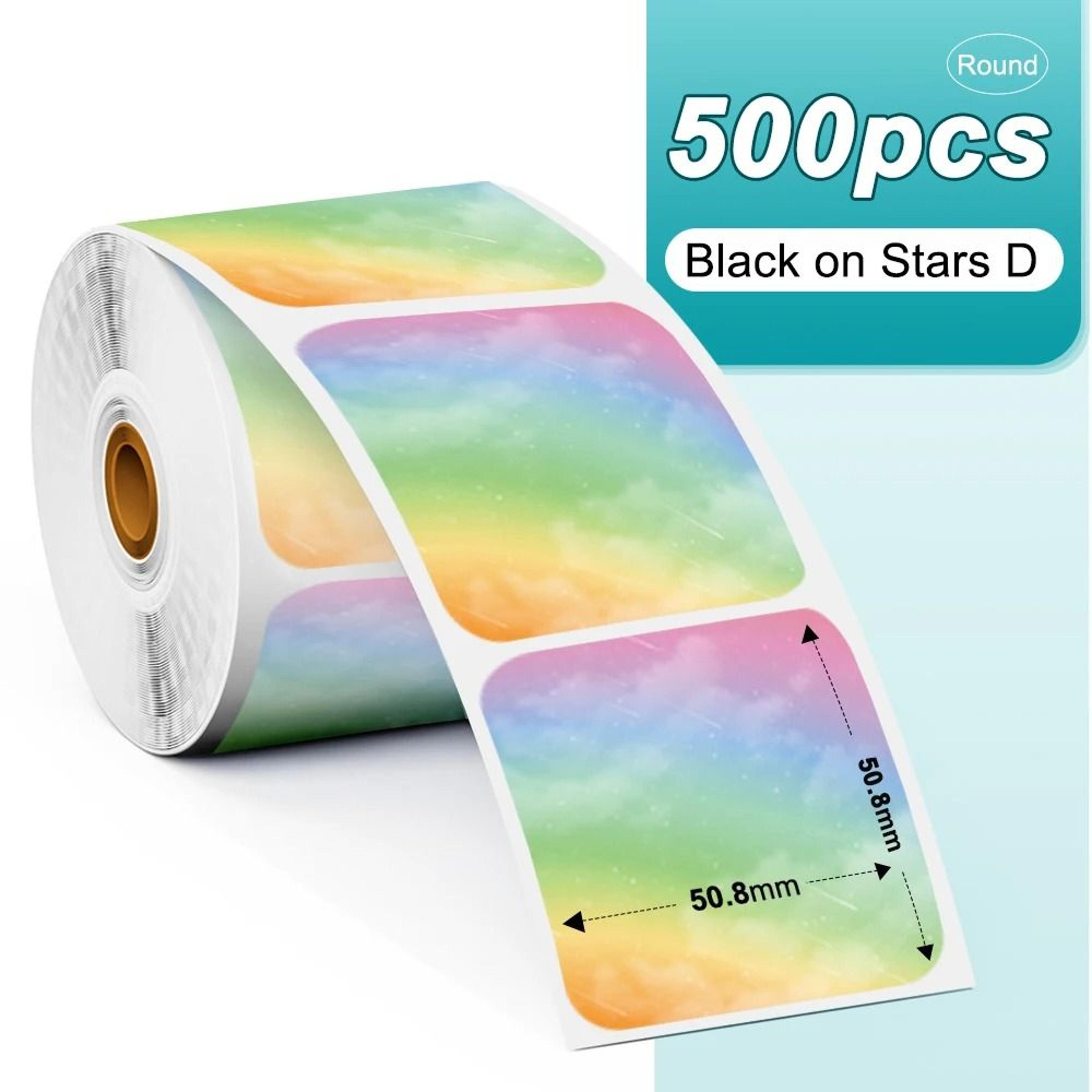 Phomemo PM241 Thermal Labels Round Square Rainbow Sticker Paper For DIY Logo Design  Address Tags 19